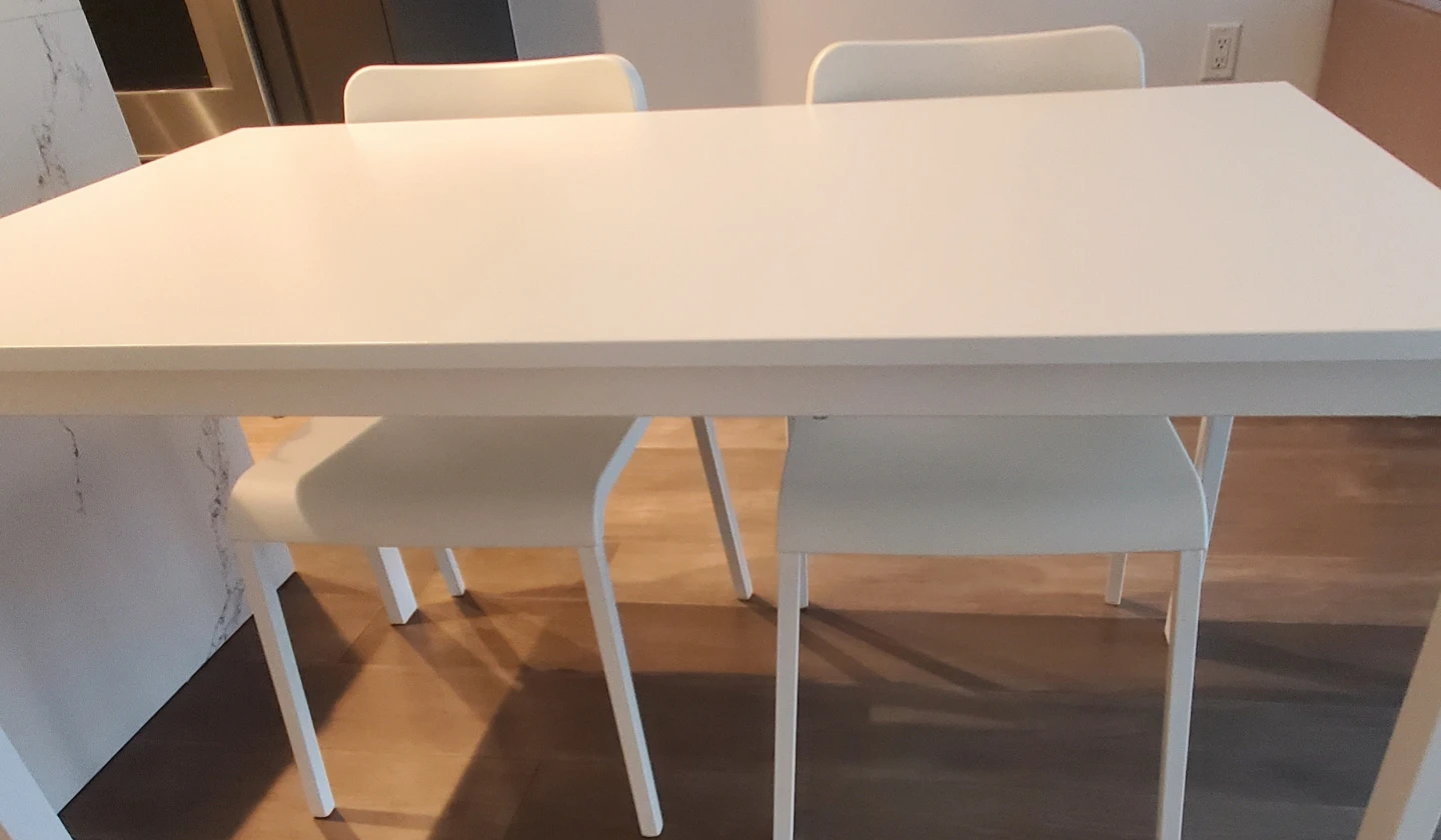 IKEA VIHALS Table and TEODORES Chairs (White) - photo 2