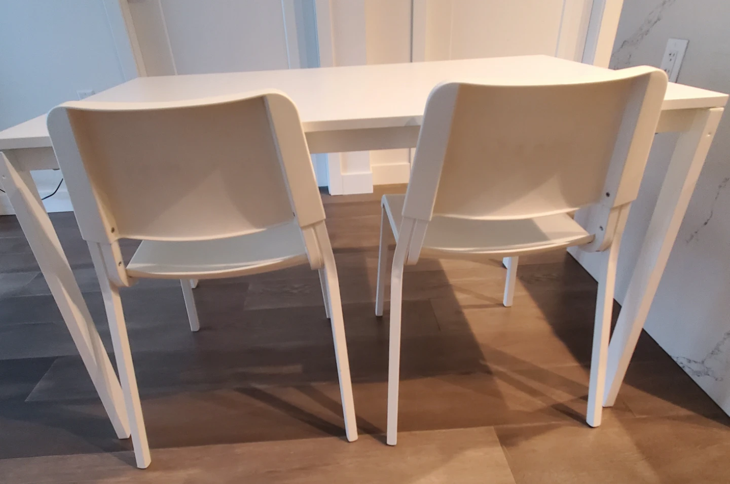 IKEA VIHALS Table and TEODORES Chairs (White) - photo 3