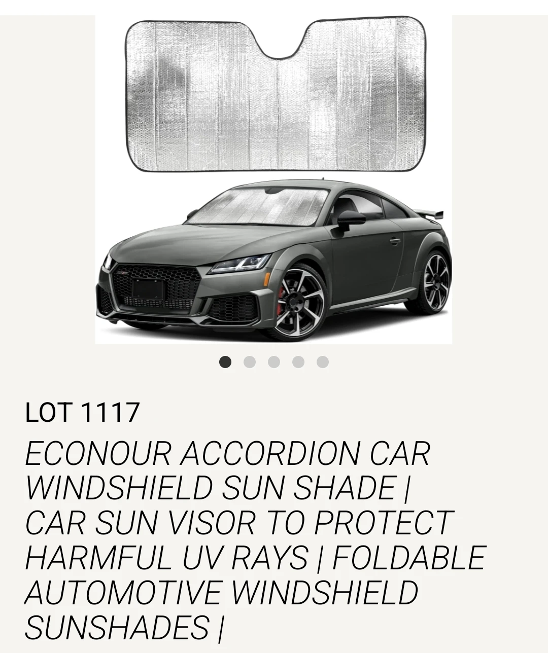 Car Windshield Sun Shade - Large 58" x 28" - photo 4
