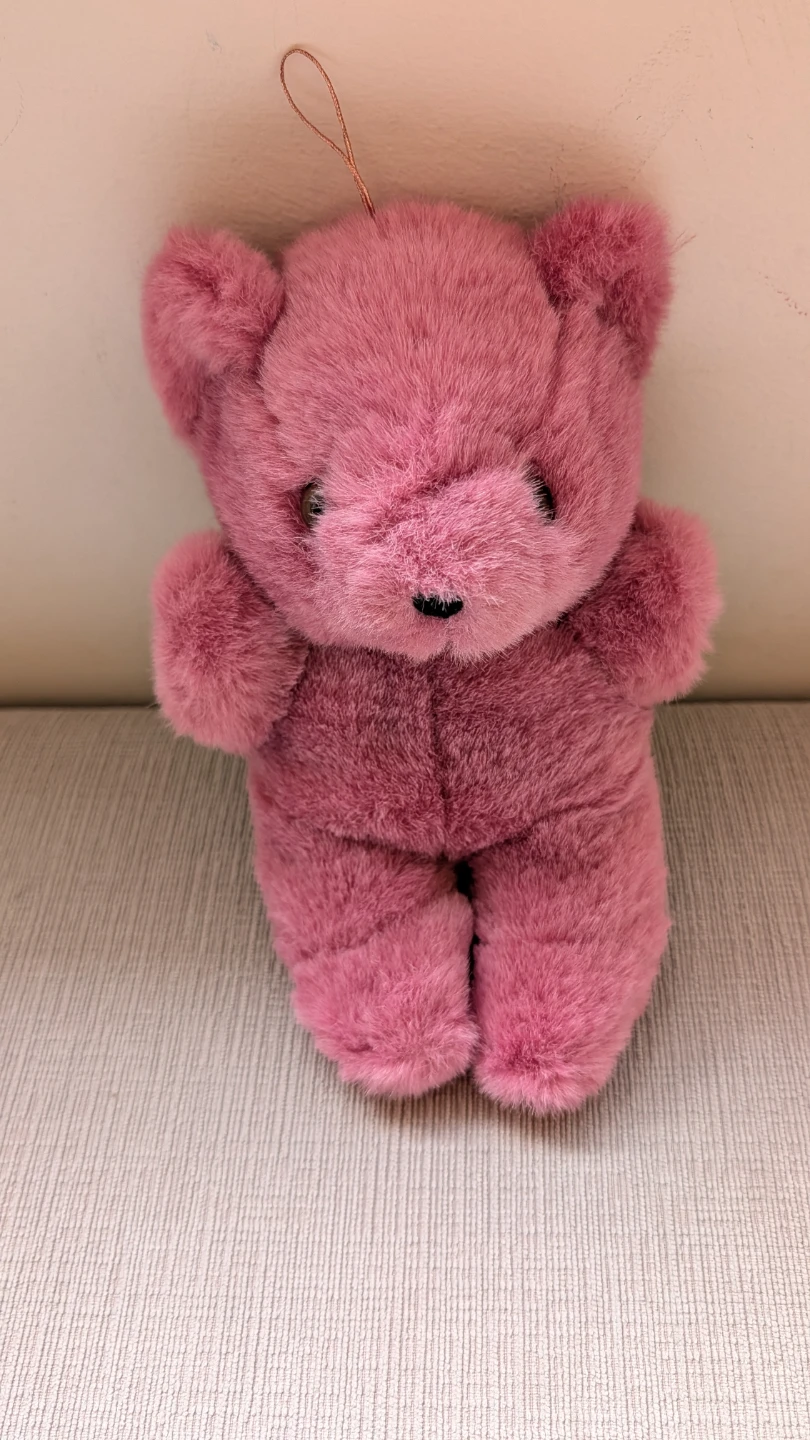 Pink Plush Teddy Bear Ornament