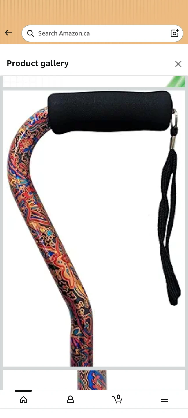 PCP Adjustable Cane - Paisley Pattern