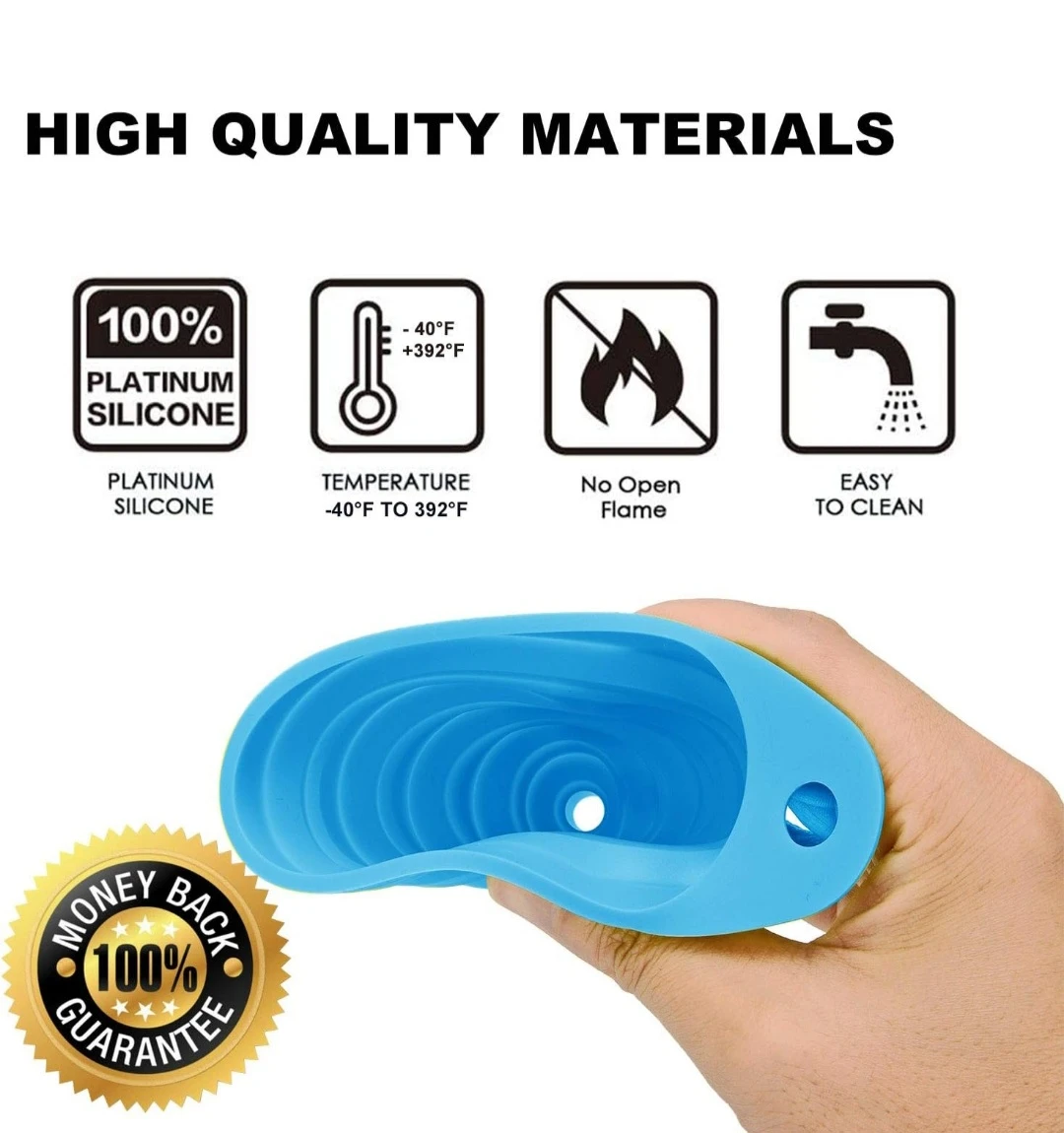 Blue Collapsible Silicone Funnel - photo 2