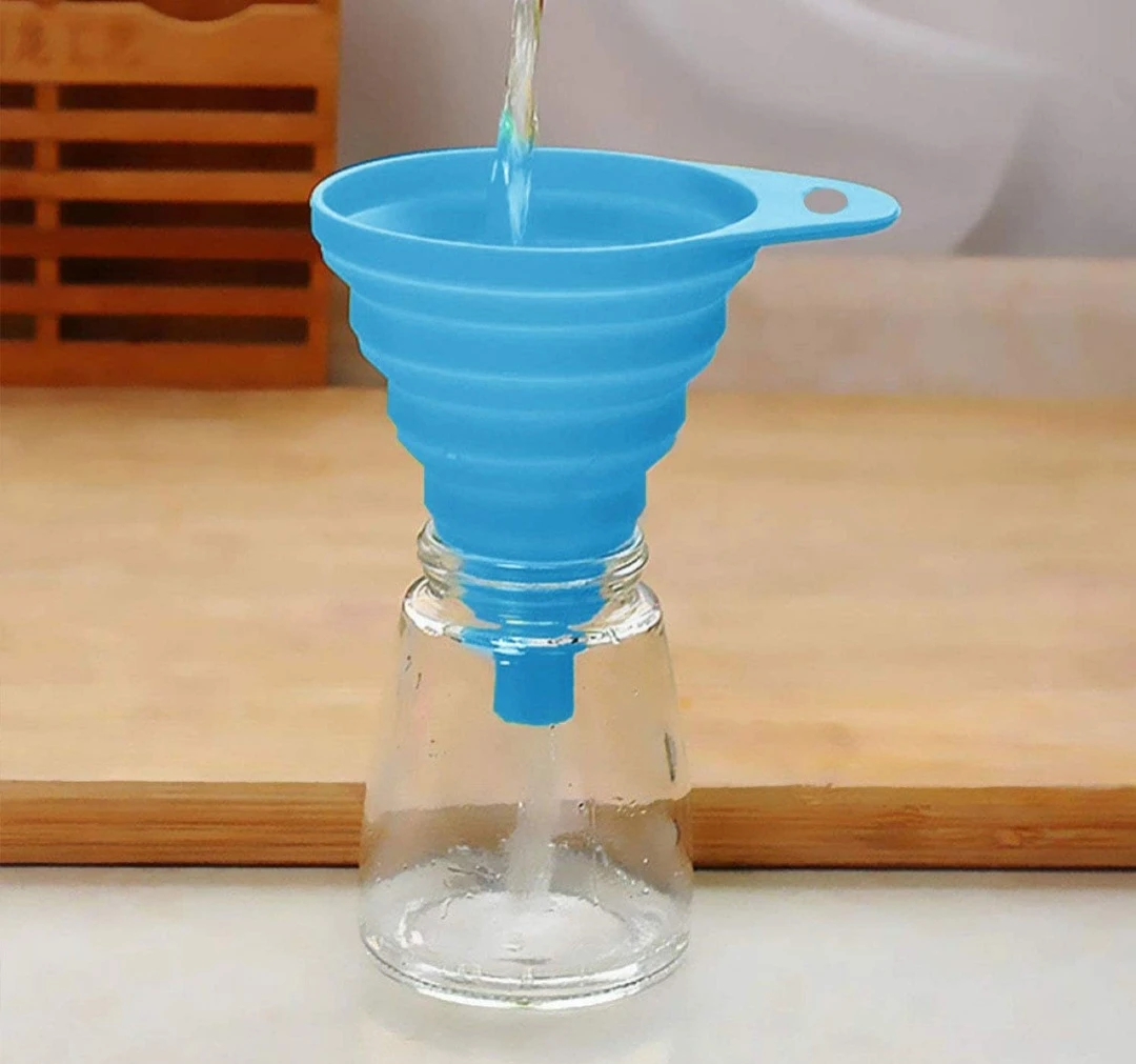 Blue Collapsible Silicone Funnel - photo 3