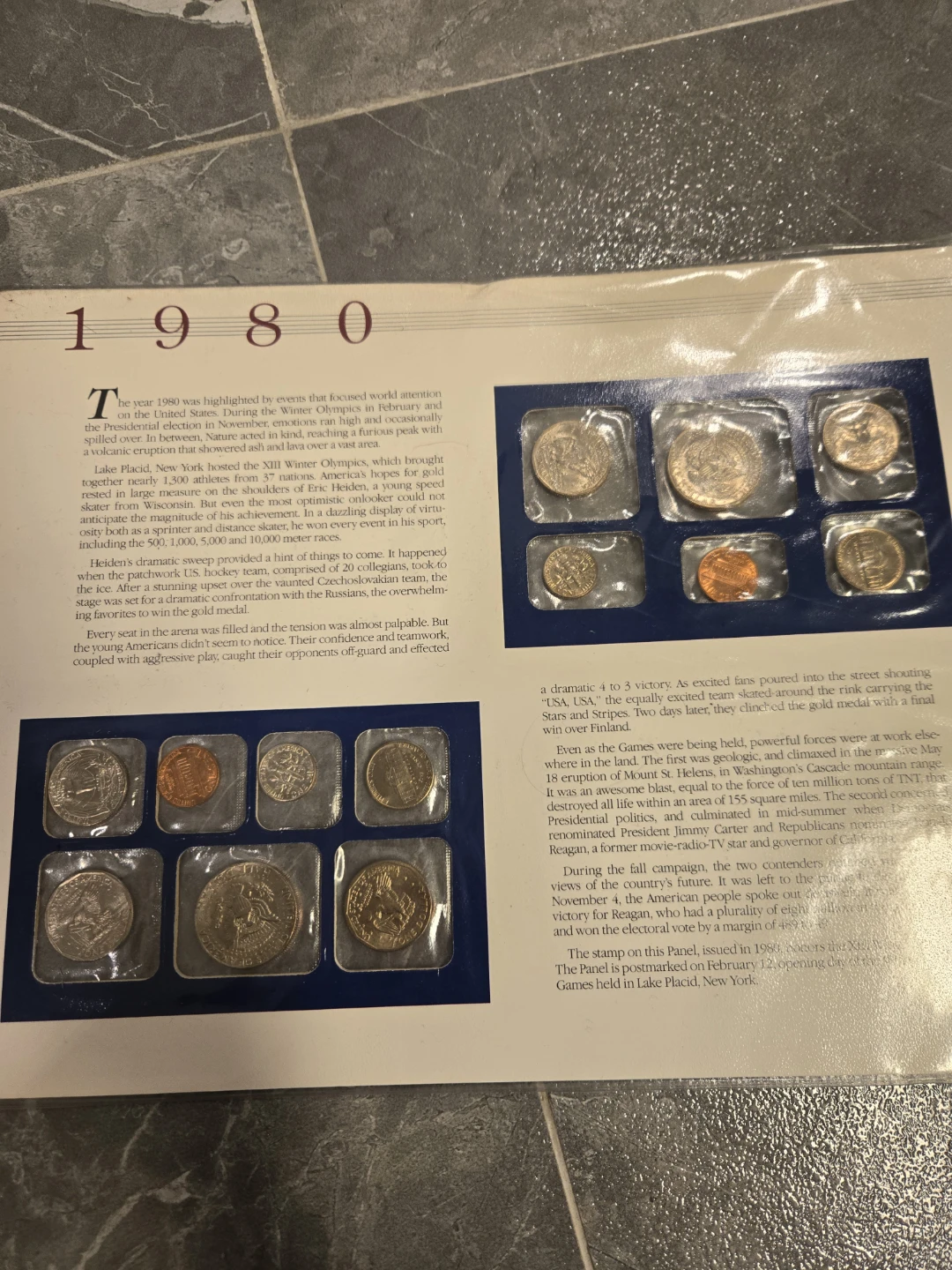1974 & 1980 US Mint Uncirculated Coin Sets - photo 3