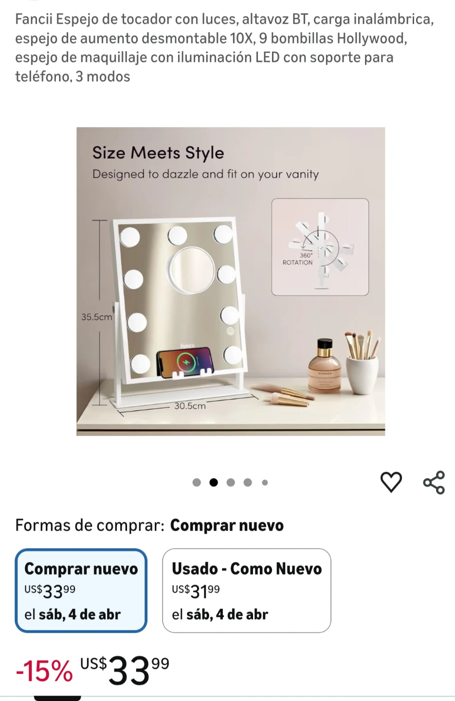 Espejo para maquillaje - photo 2