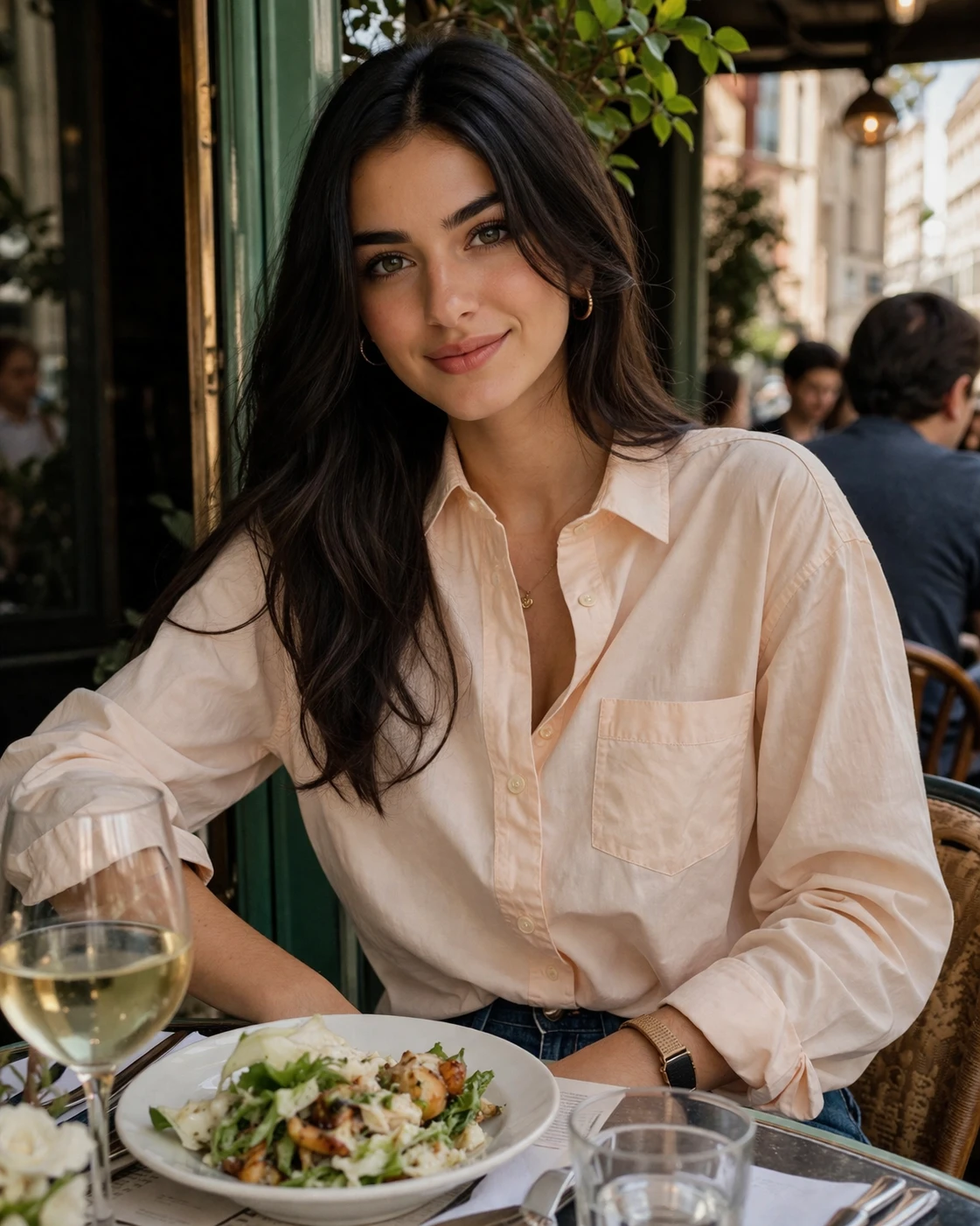 CITIZENS OF HUMANITY Light Peach Button-Up Shirt