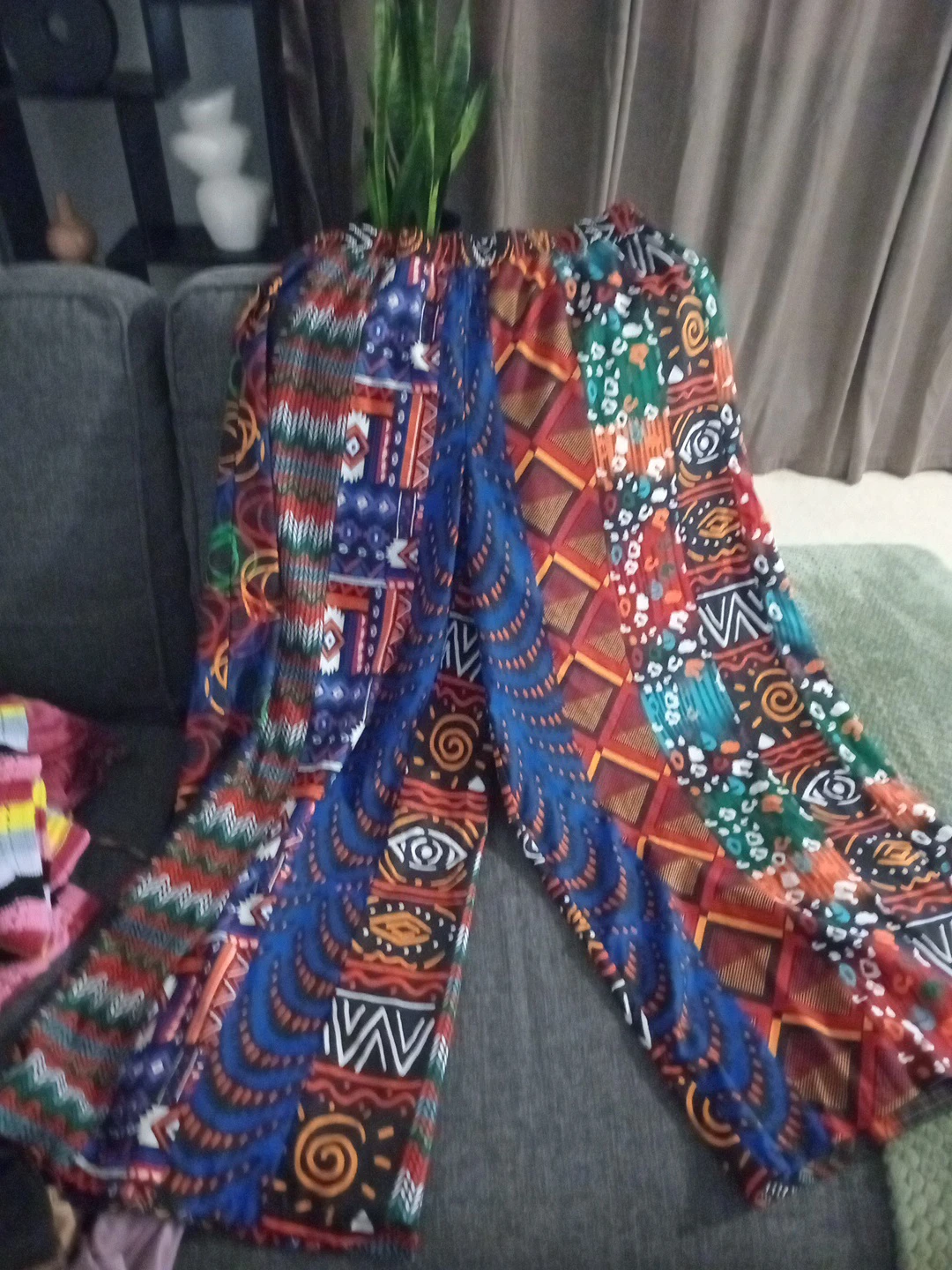 Boho Patchwork Print Lounge Pants