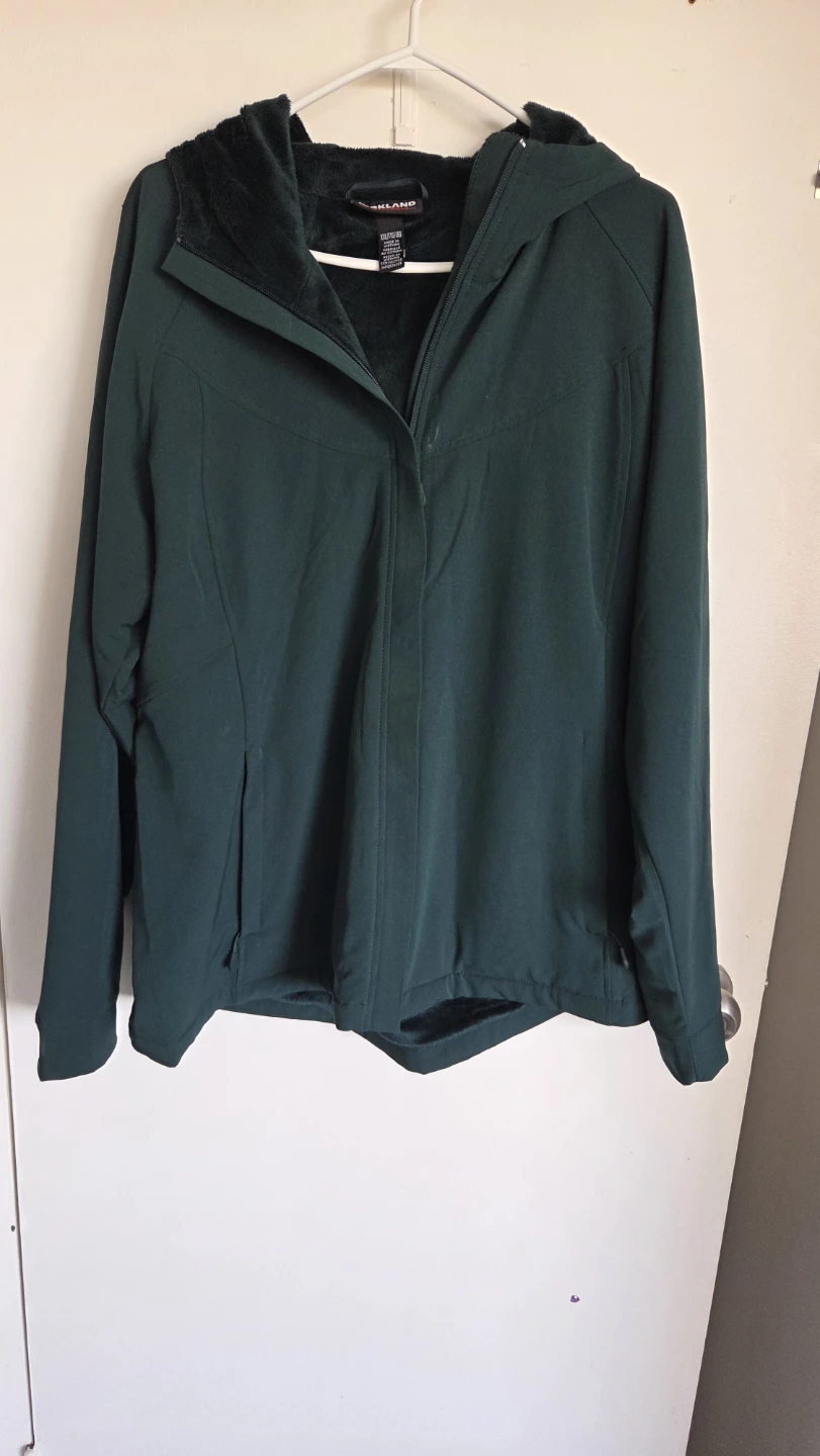 Kirkland Signature Hooded Fleece Lined Jacket - Green - XX-Large