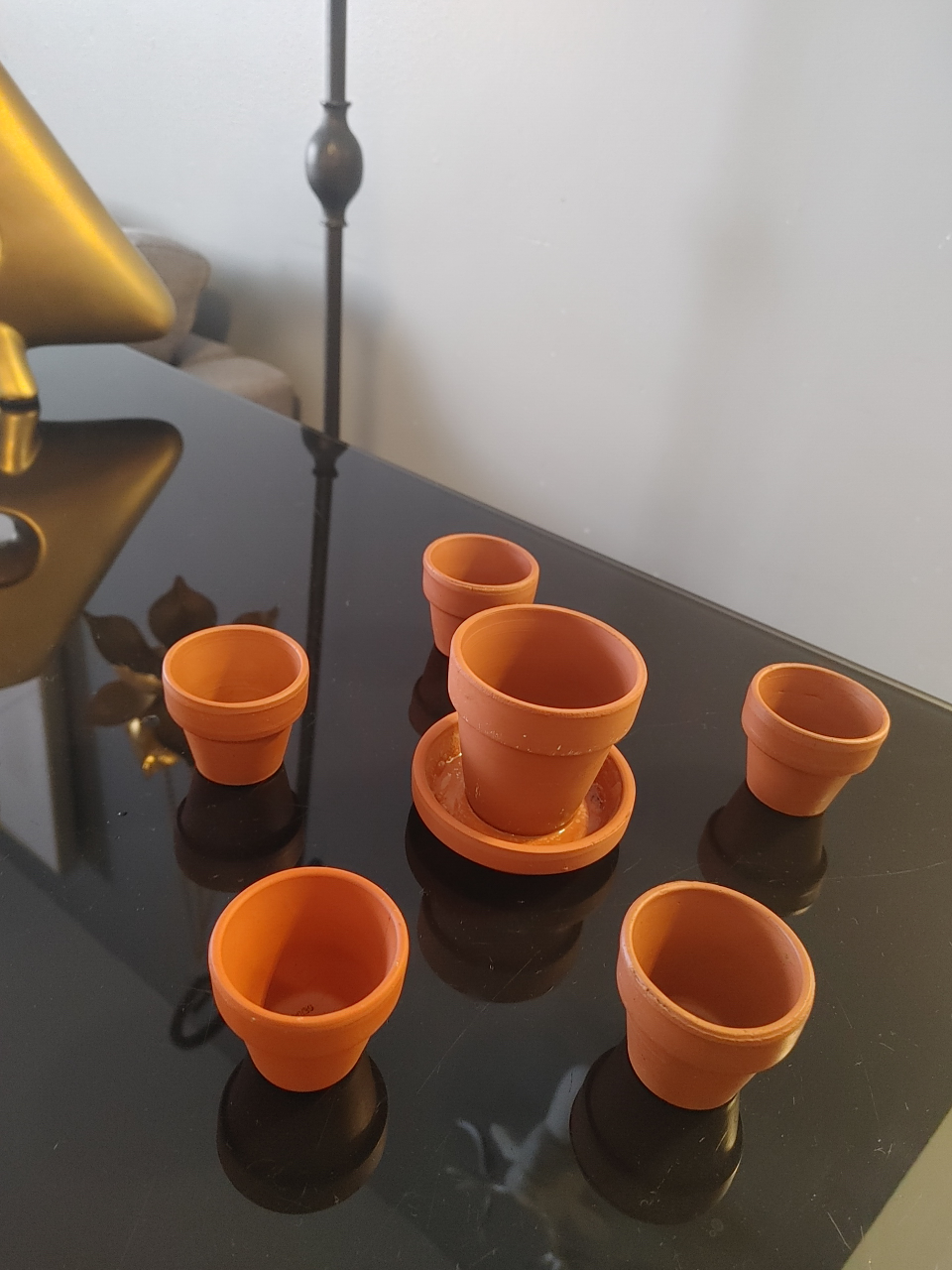 Terracotta Small Pots with Saucer