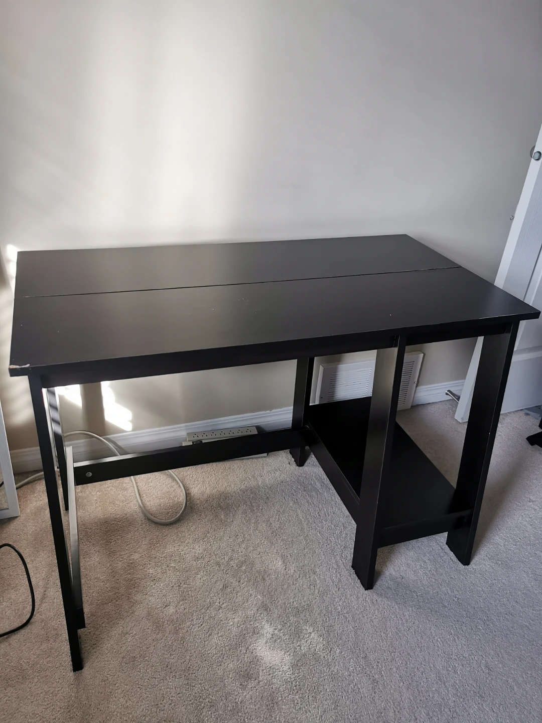 Black Desk with Shelf