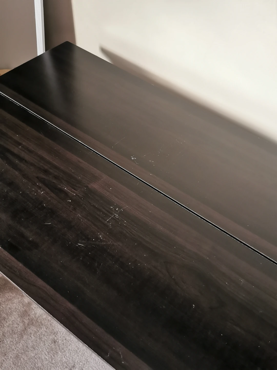 Black Desk with Shelf - photo 2