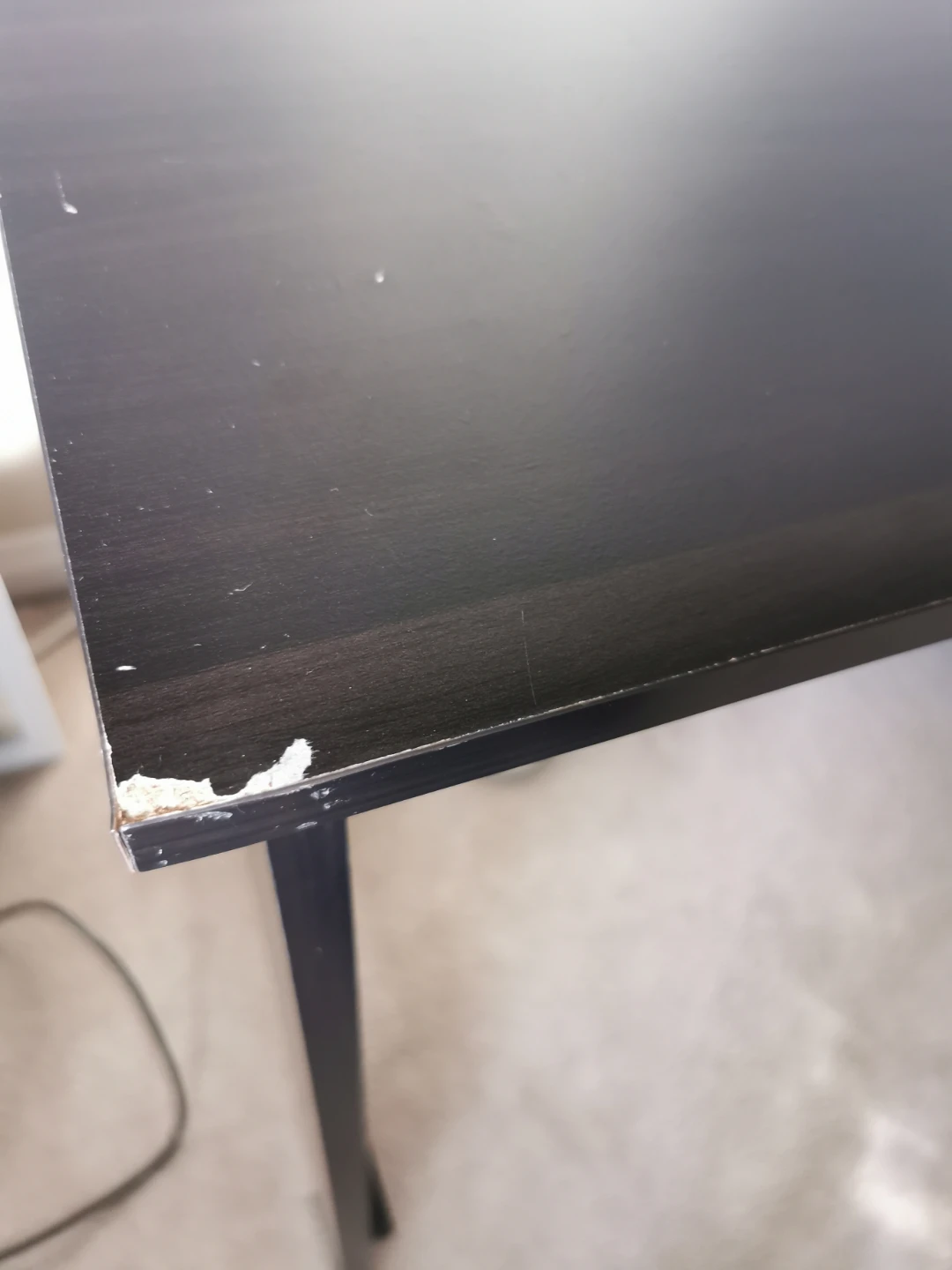Black Desk with Shelf - photo 3