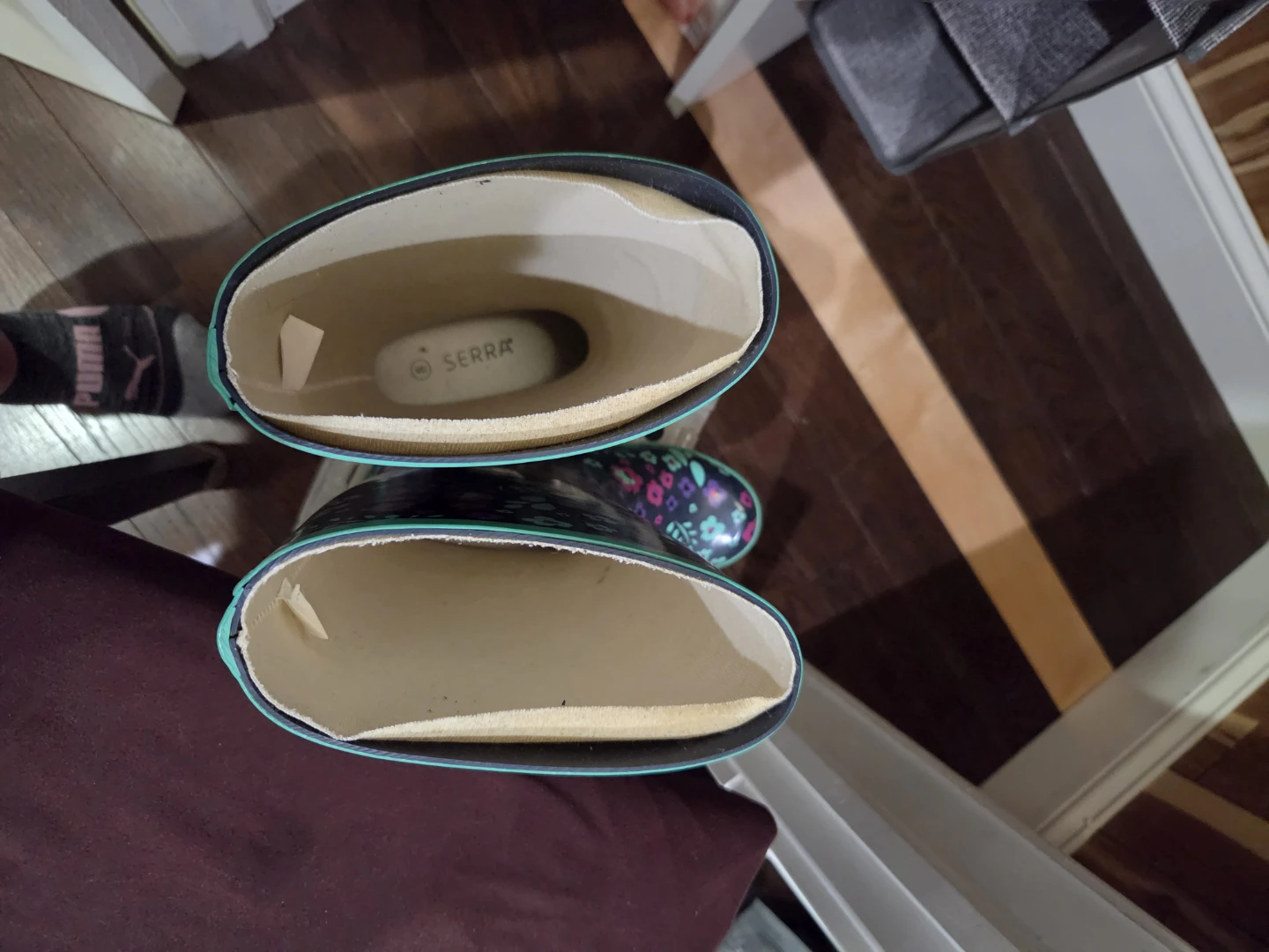 Floral Rubber Rain Boots Size 8 - photo 2