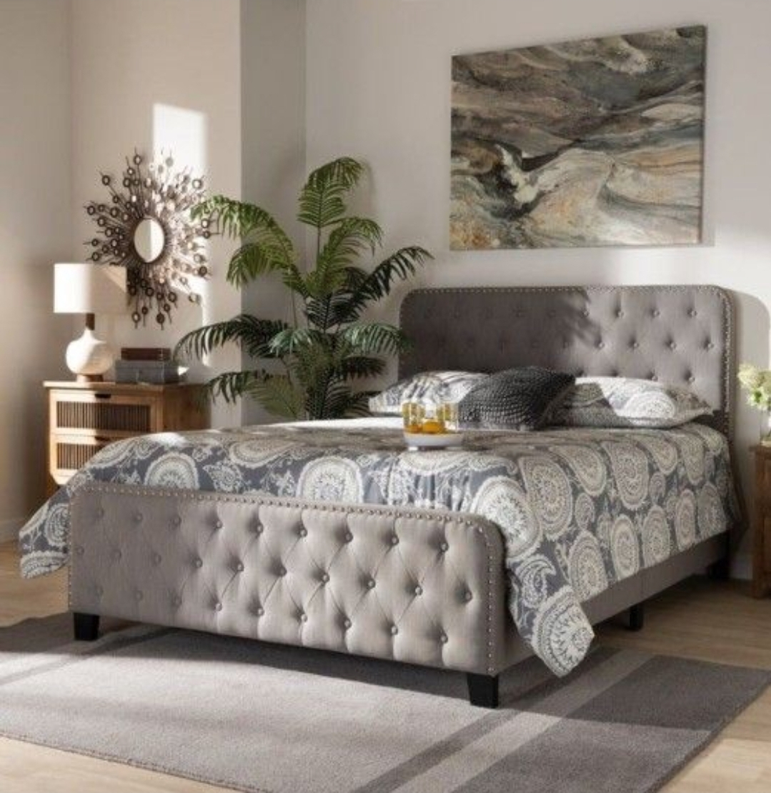 Tufted Upholstered Bed king size Frame(New In Box)