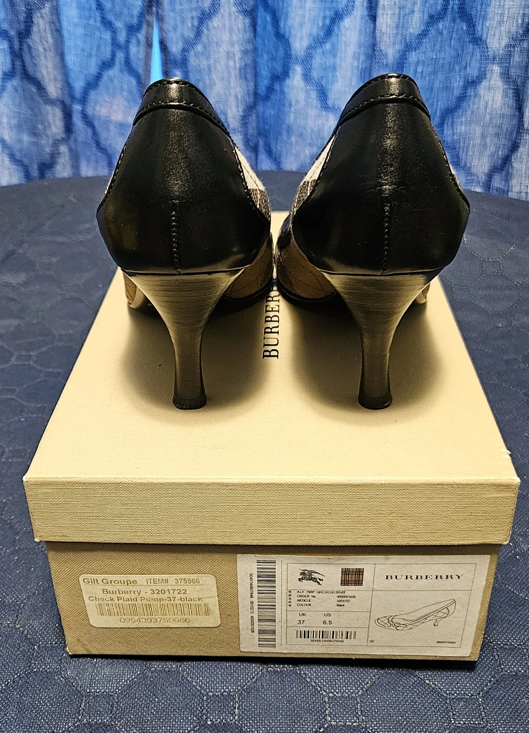 Burberry Check Plaid Pumps - Size 37 - photo 3