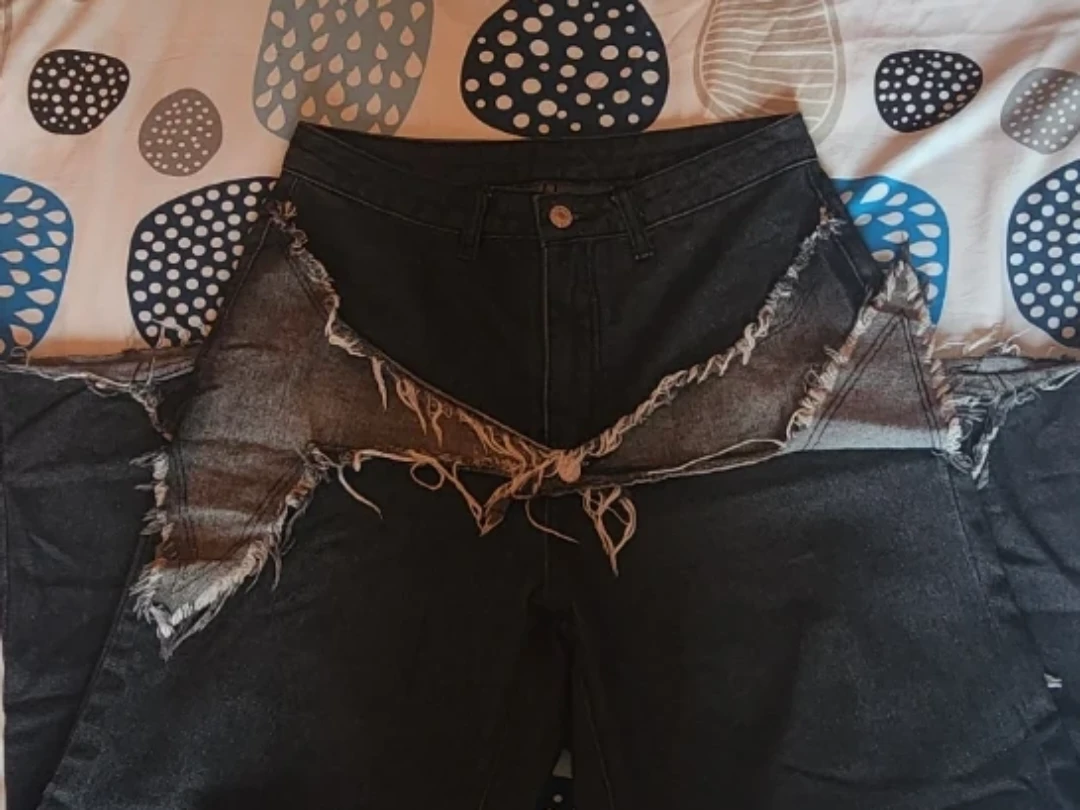 black washed distressed jeans - photo 3