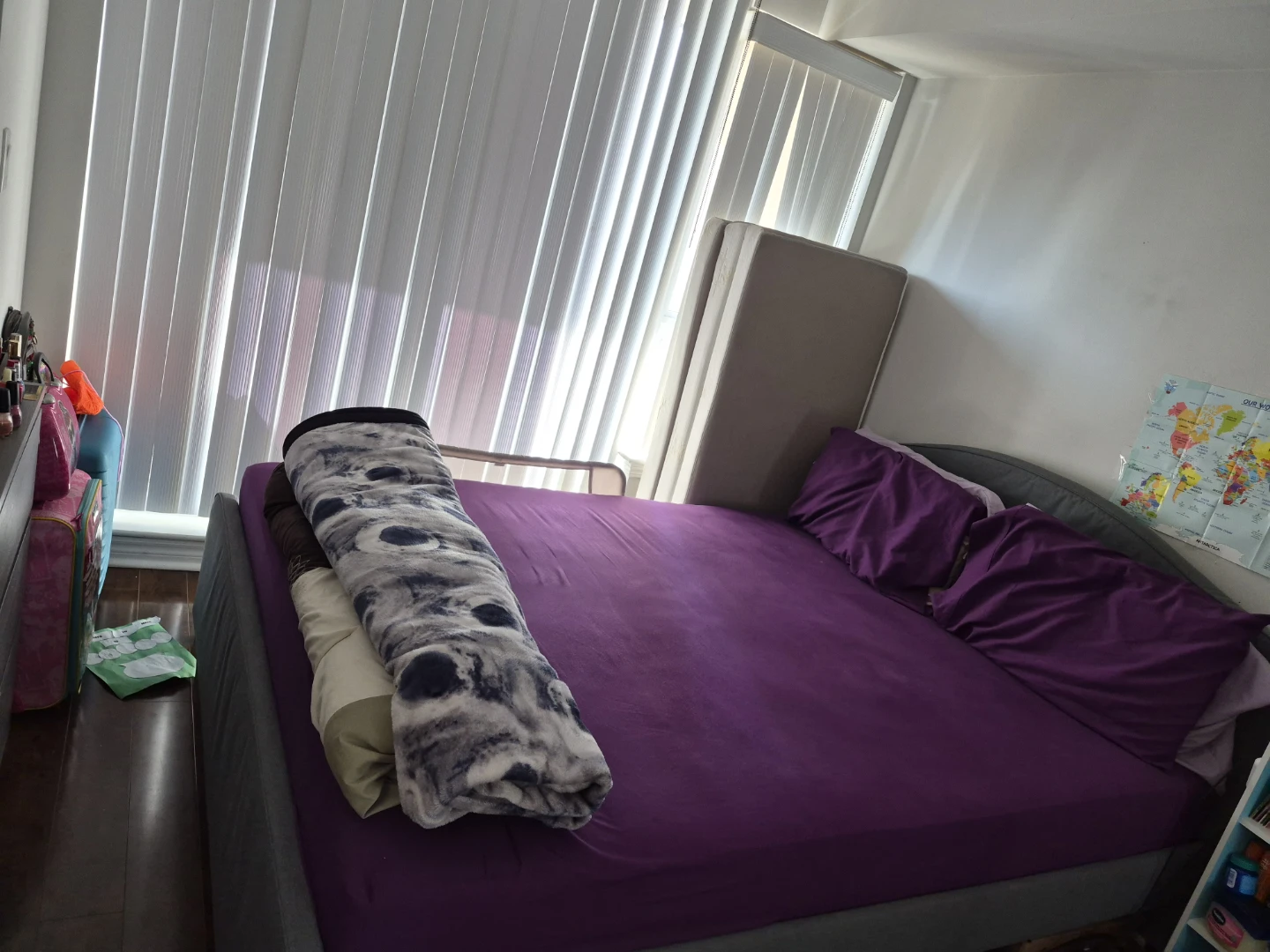 IKEA Queen Size Bed Frame with QUEEN BOX SPRING MATTRESS