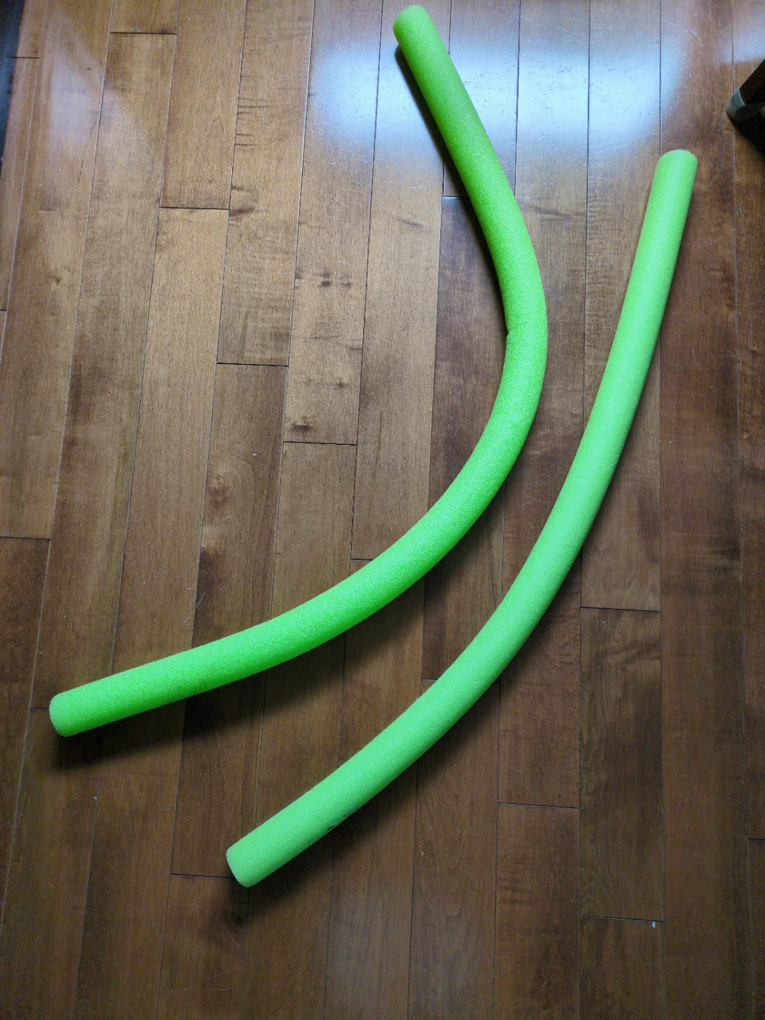 2 Green Foam Pool Noodles