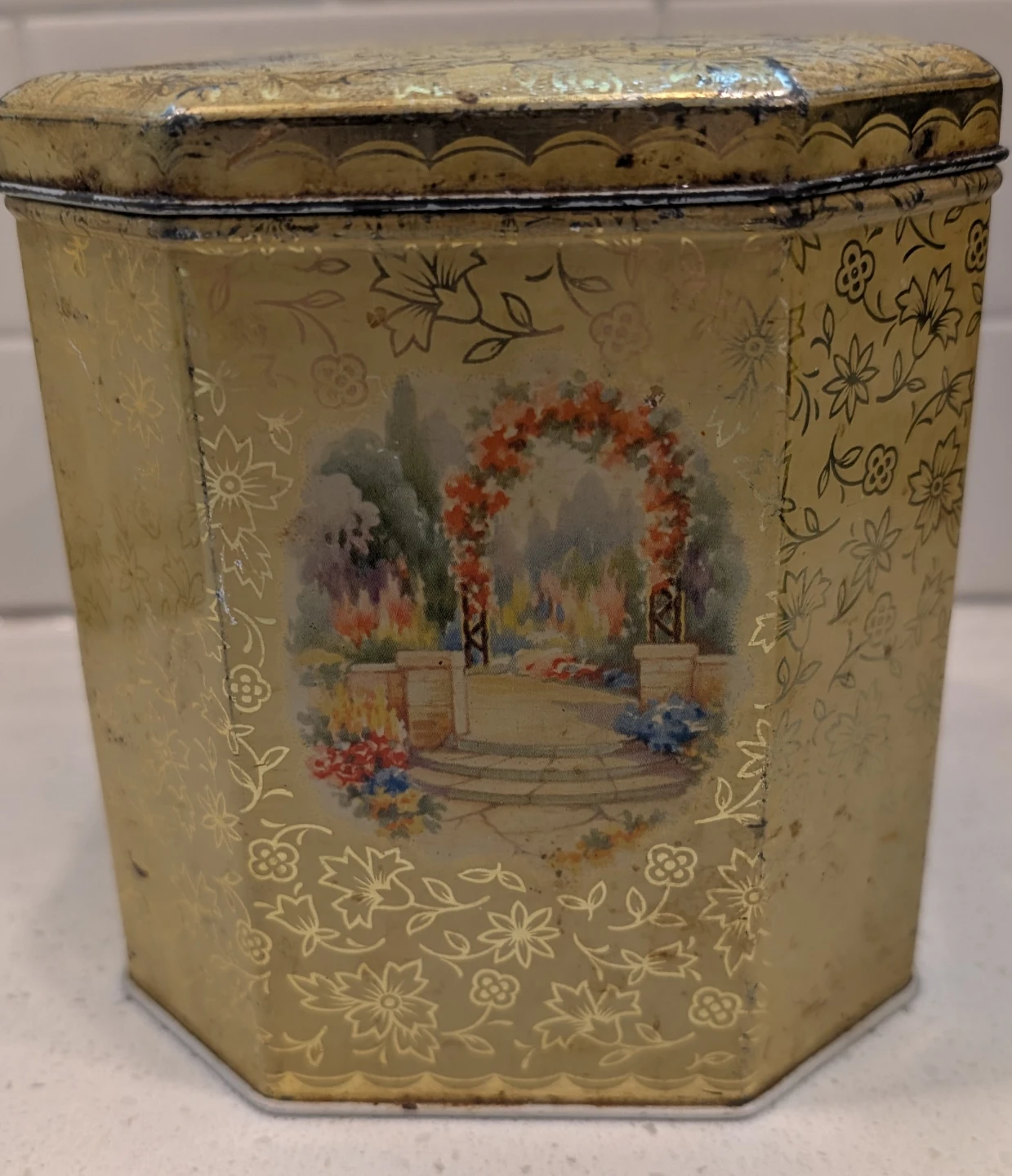 Vintage Tin English Tea Caddy - photo 2