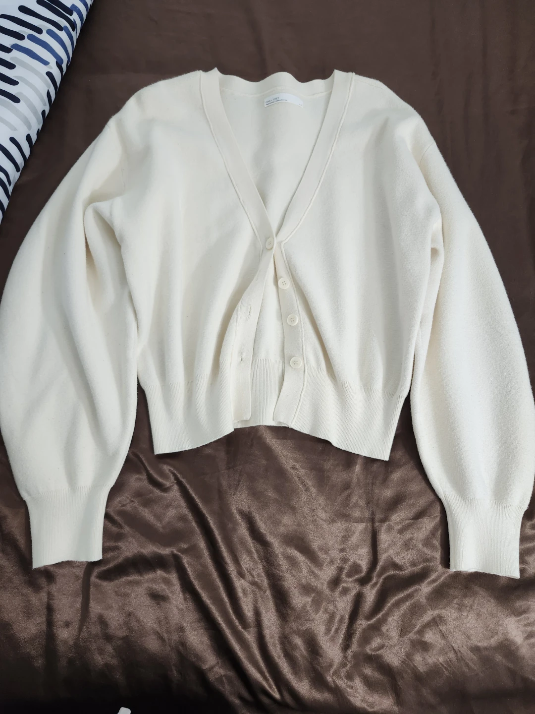 OAK + FORT Cream Cardigan Size L