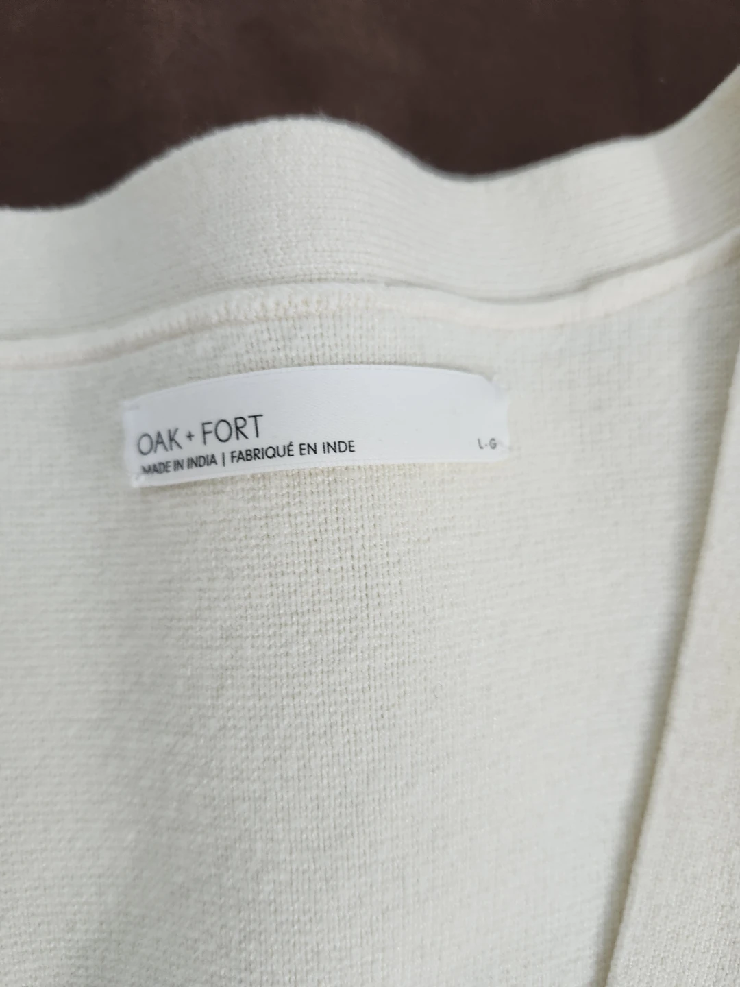OAK + FORT Cream Cardigan Size L - photo 2