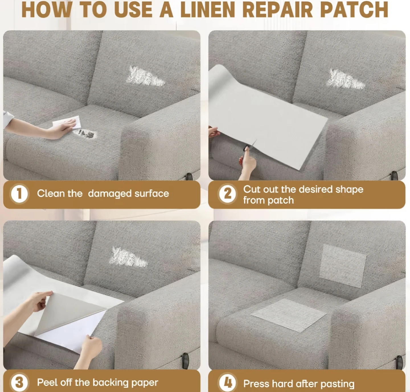 Fabric Repair Patches Roll, 17"×158" - photo 3