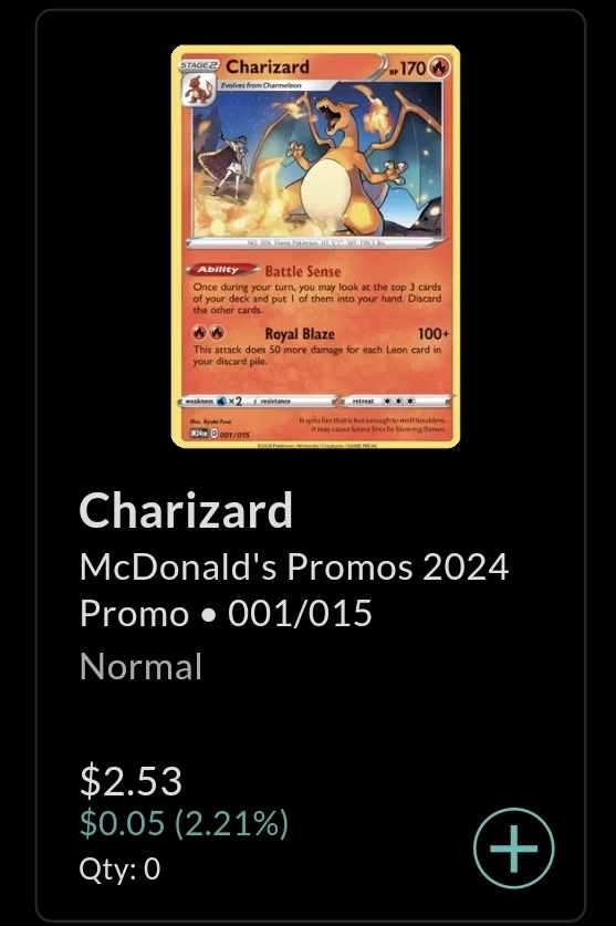 Pokemon McDonald's Promos 2024 Charizard & Pikachu Cards - photo 4