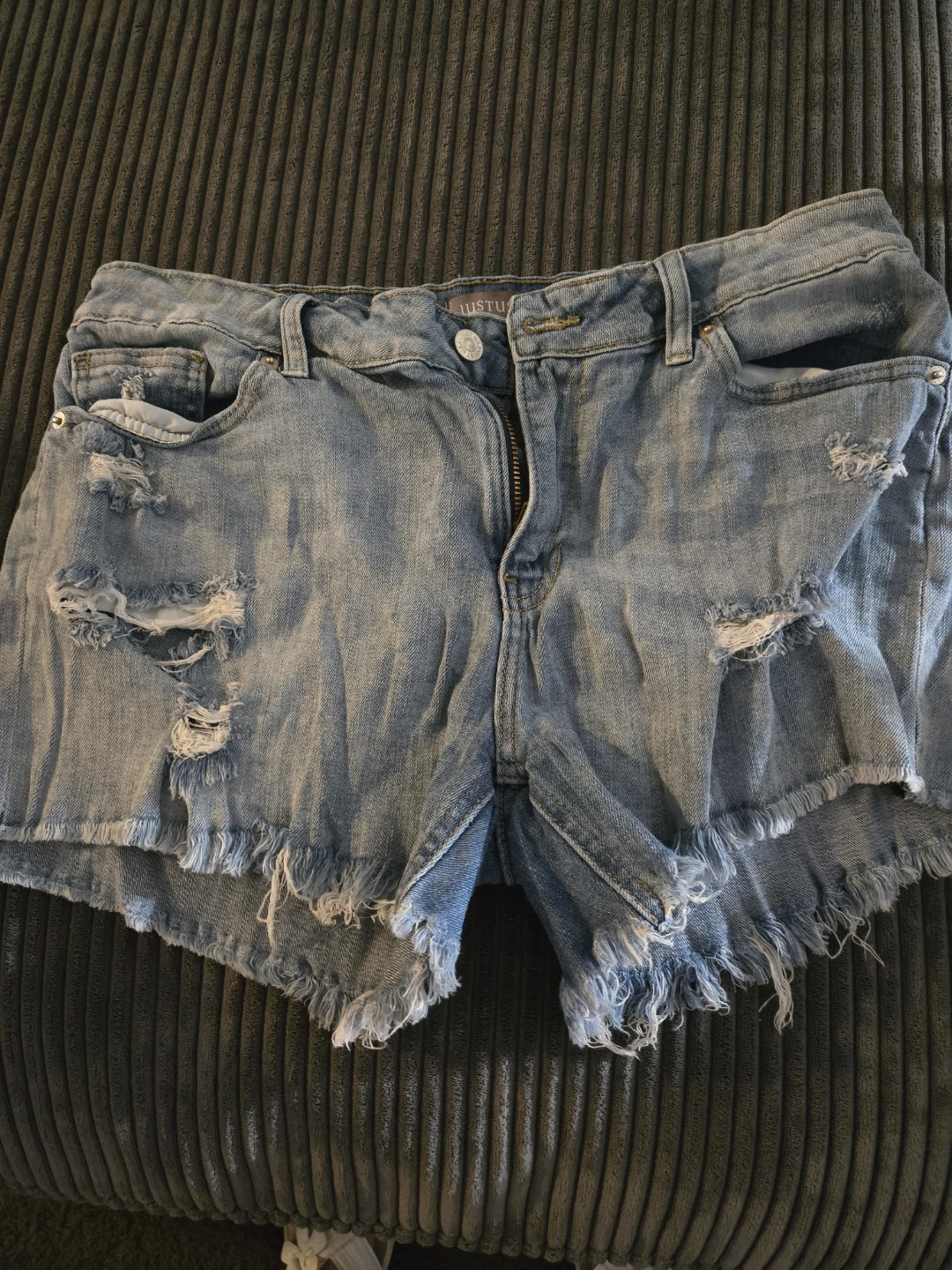 JUST USA Denim Distressed Jean Shorts