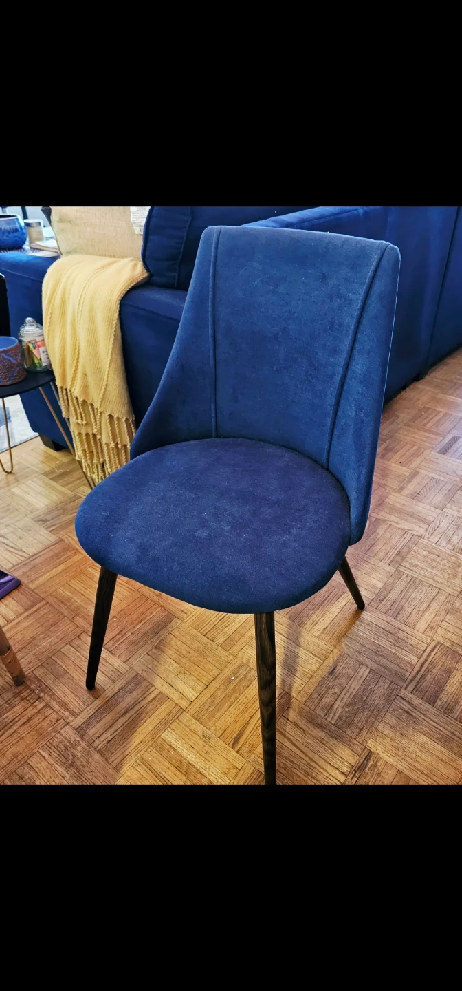 2 Blue Upholstered Accent Chairs