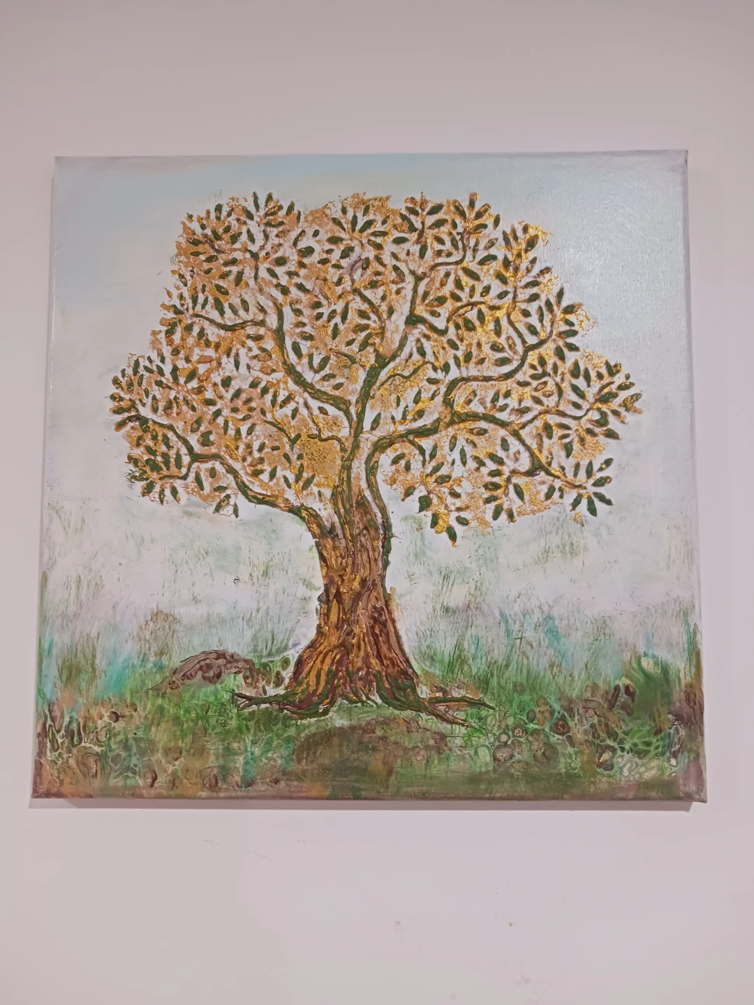 Canvas Tree Painting hand-made