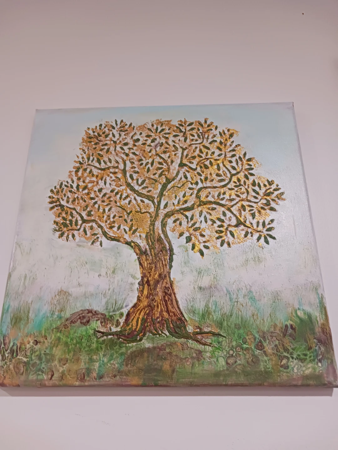 Canvas Tree Painting hand-made - photo 2
