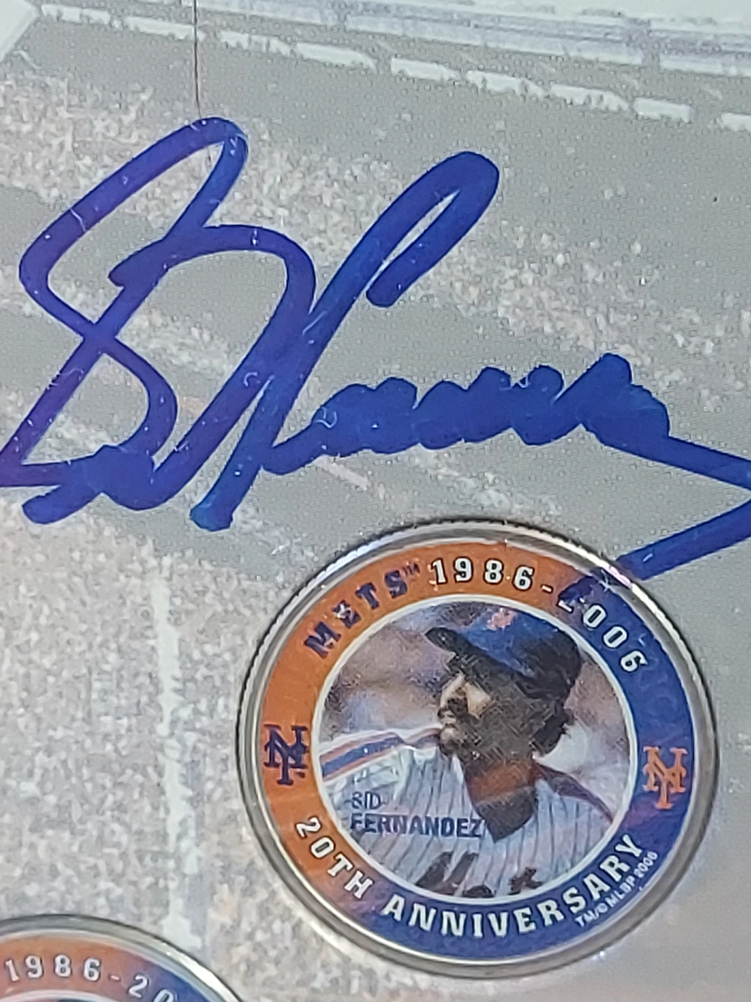 New York Mets 1986-2006 20th Anniversary Signed Display - photo 2