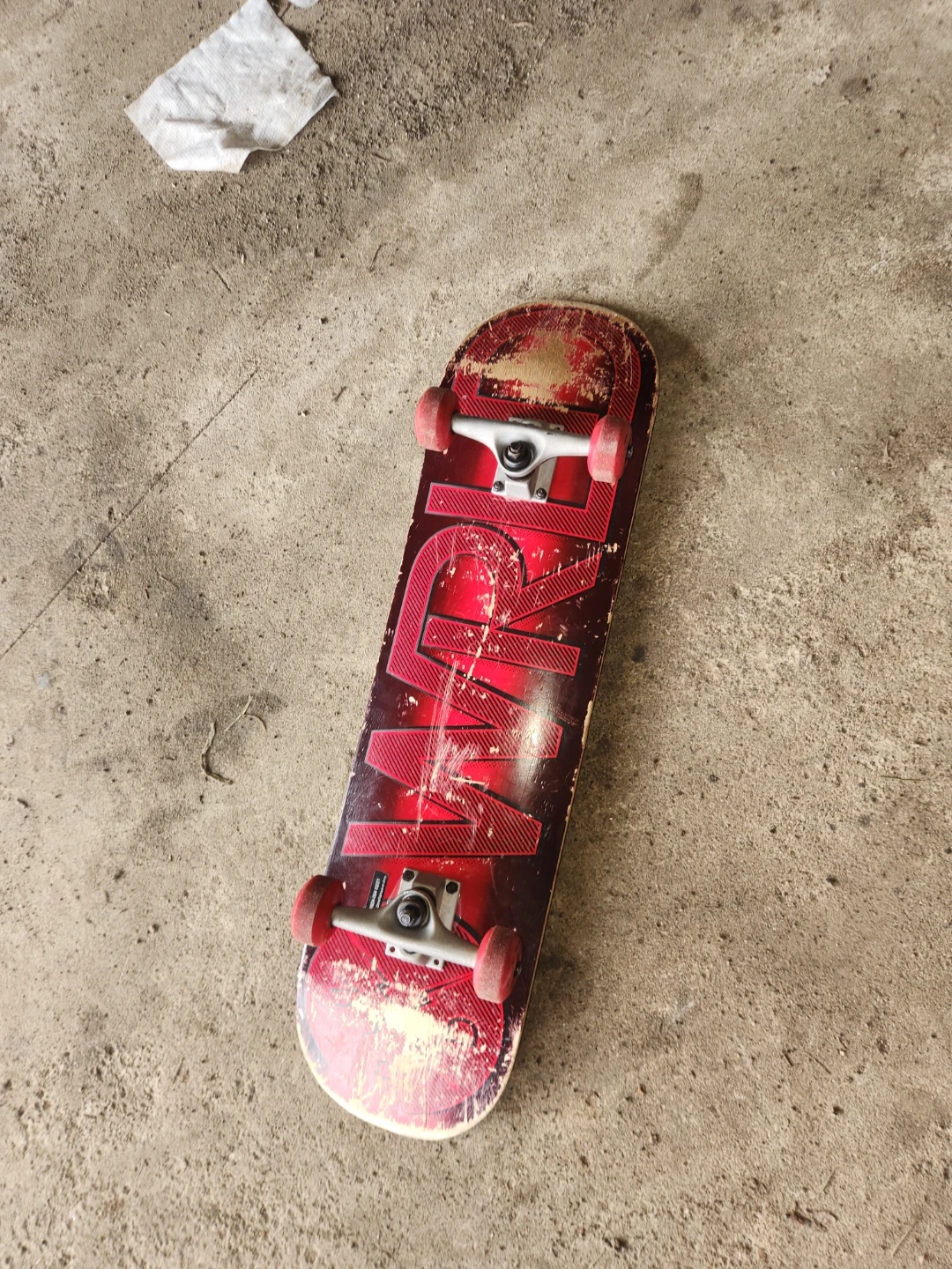 Red Skateboard with 'JR' graphic - photo 5