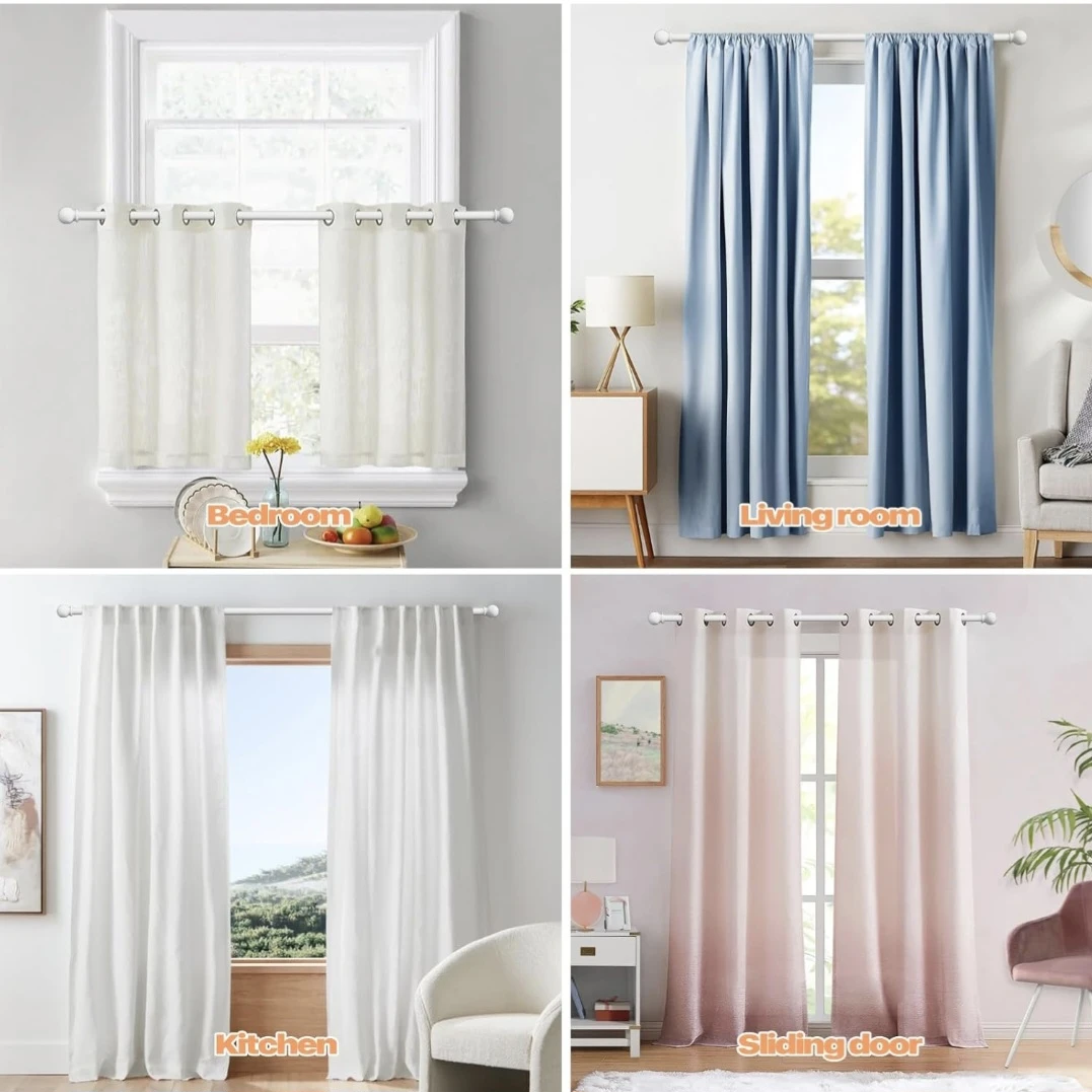 Adjustable Double Curtain Rods Set, 28"-48", 1" & 5/8" Diameter - photo 5