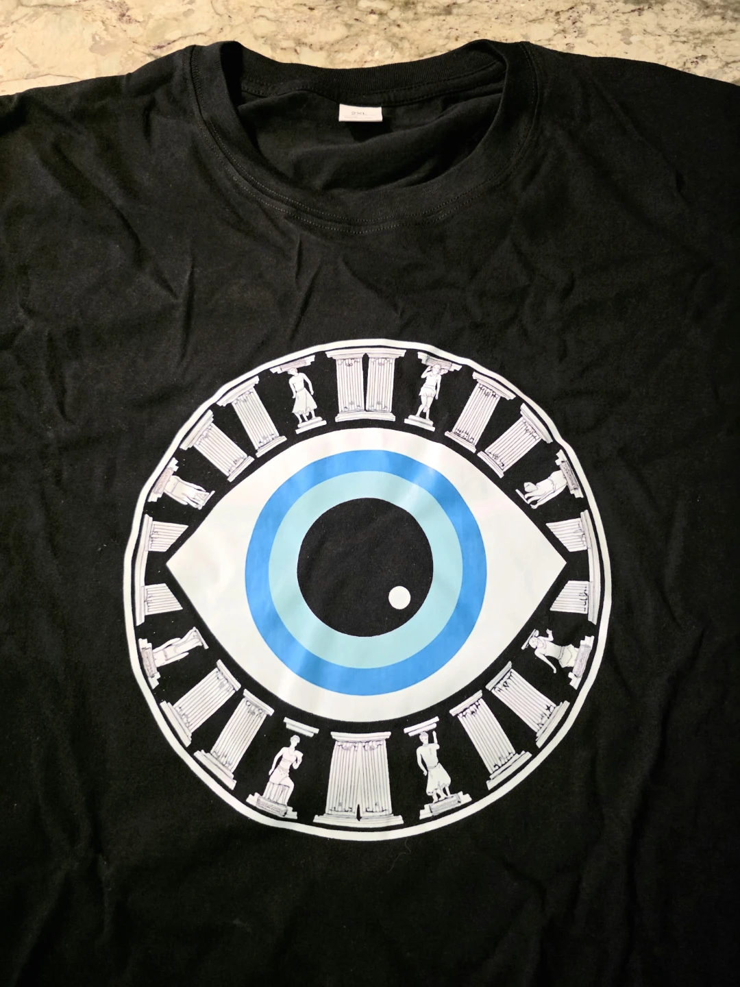 Black Eye Greek Design T-Shirt 100% Cotton XXL - photo 2