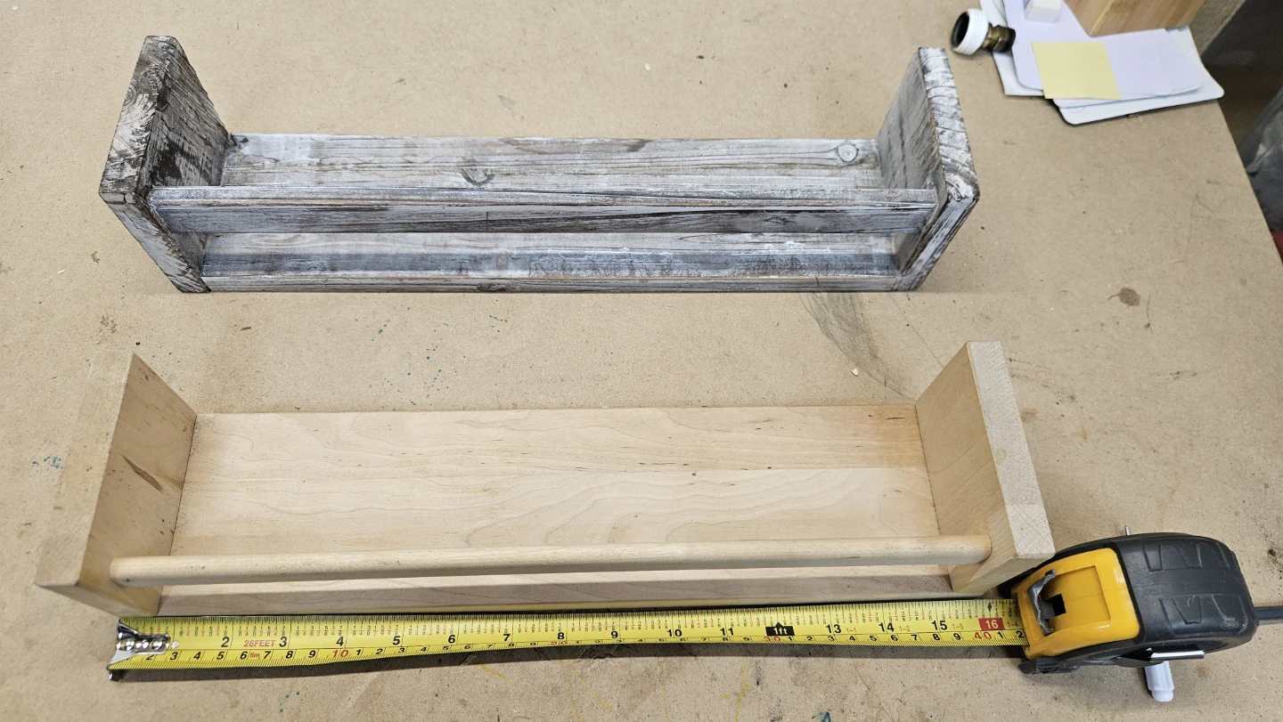 Rustic Whitewash Wood Shelf - photo 2