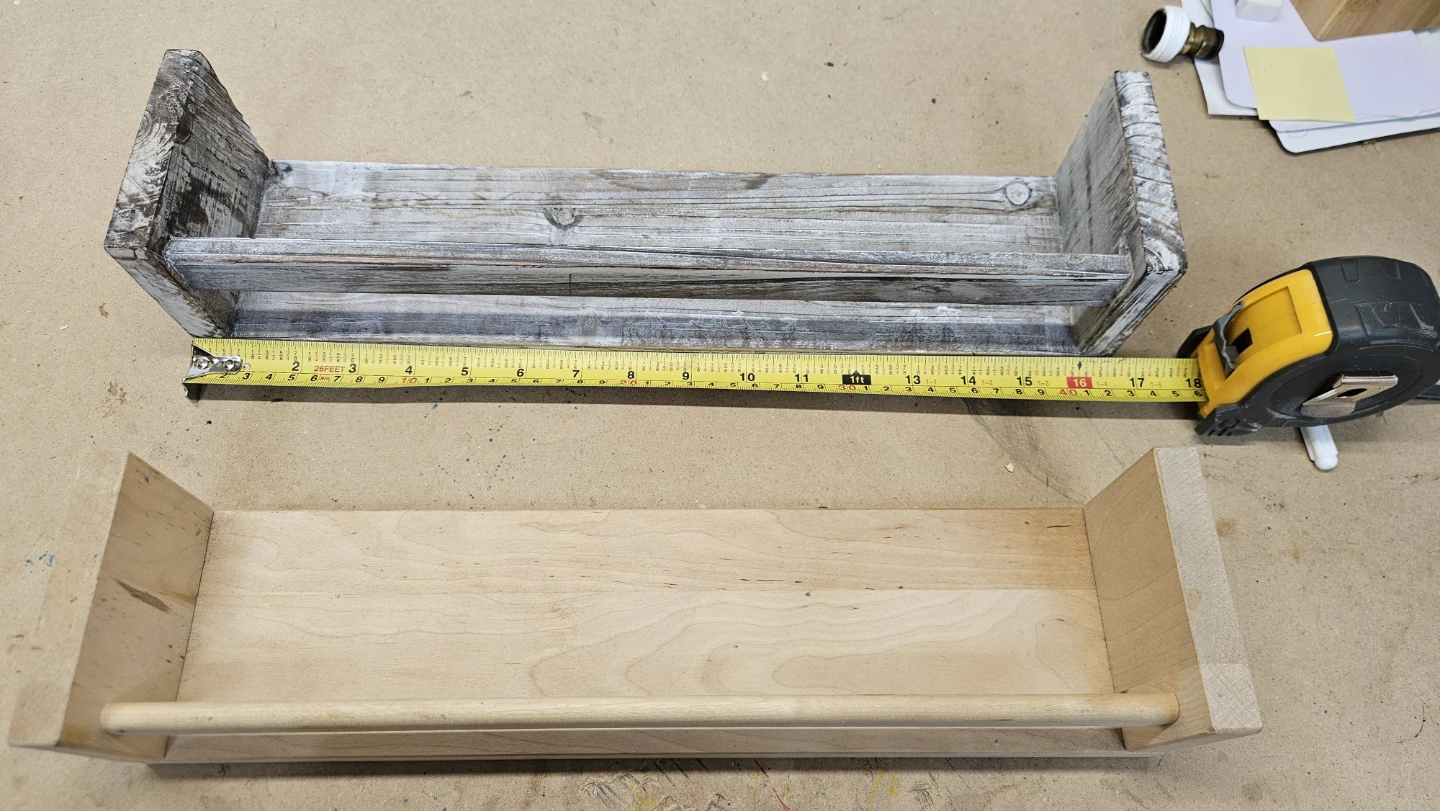 Rustic Whitewash Wood Shelf - photo 3