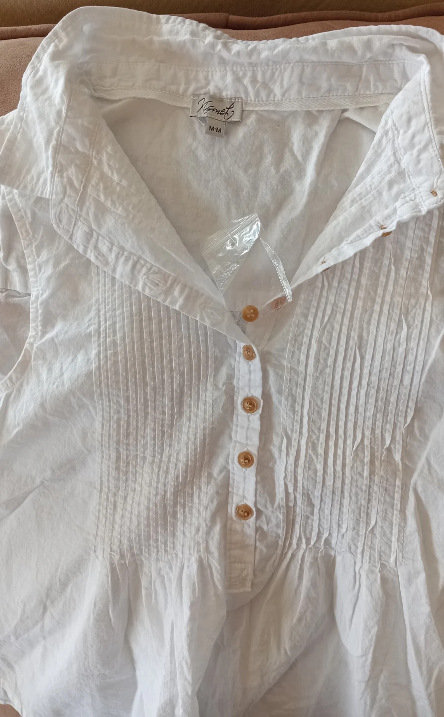 White Sleeveless Blouse - M - photo 4