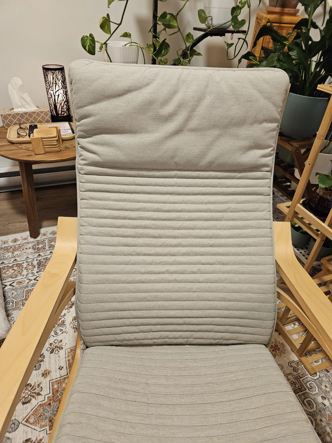 IKEA POÄNG Rocking Chair - Birch Veneer/Light Grey Cushion - photo 4