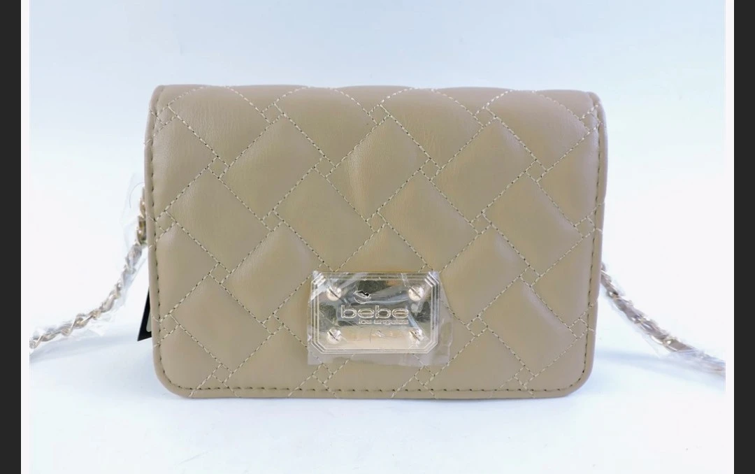 New BEBE Quilted Chain Shoulder Bag - Tan - photo 3
