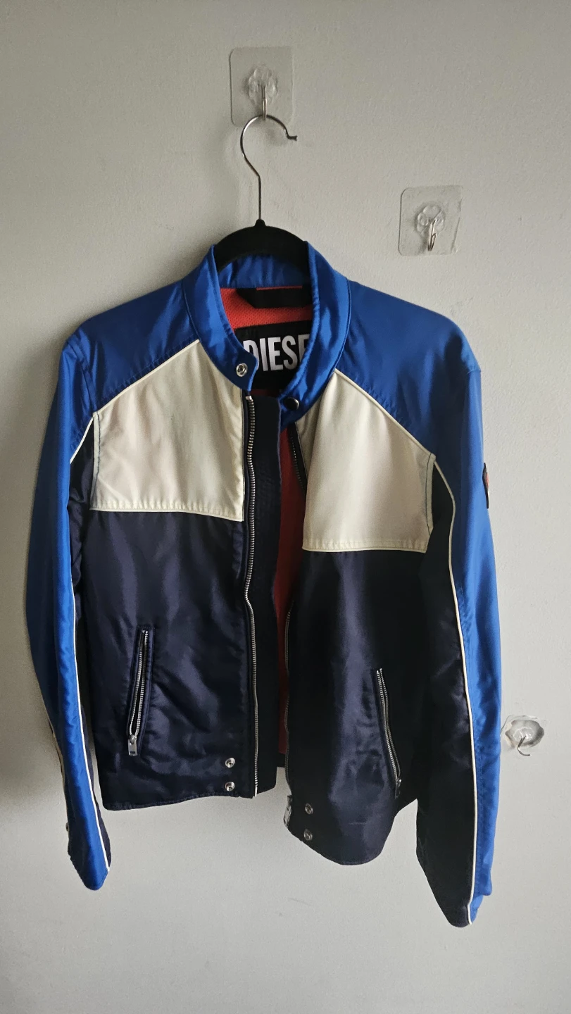 Diesel Bomber Jacket - Blue, Cream, Navy