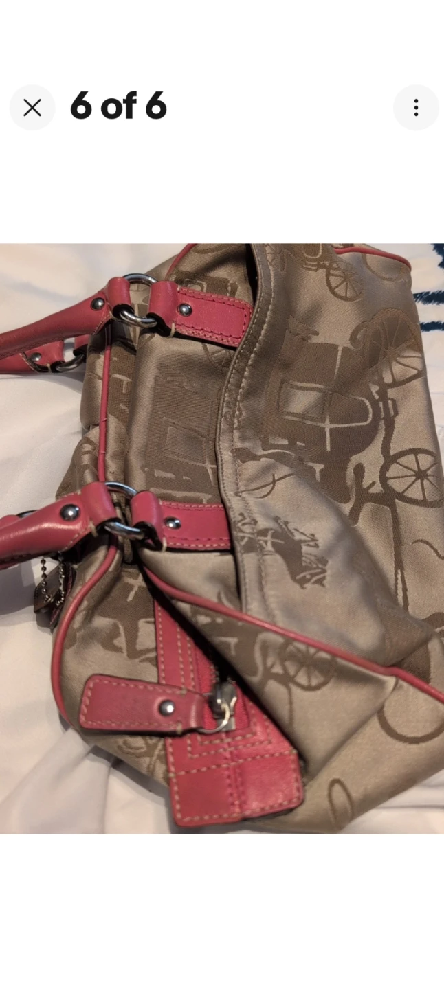 Vintage Coach Monogram Horse and Carriage Satchel Bag - photo 5