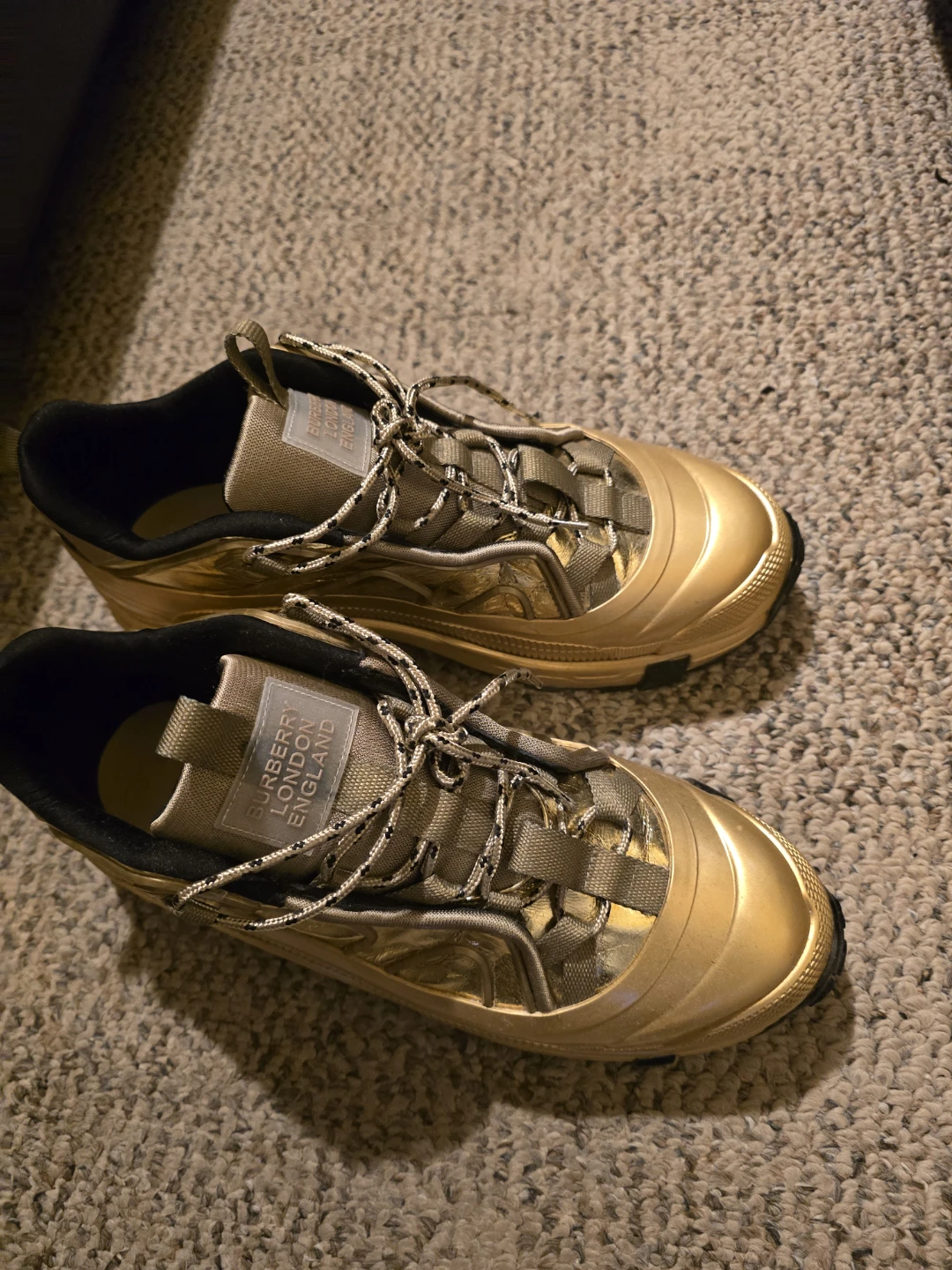Men Gold  Burberry Arthur Sneaker