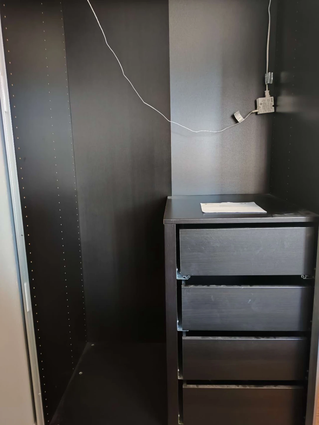 Sliding Mirror Door Wardrobe with Drawers - photo 2