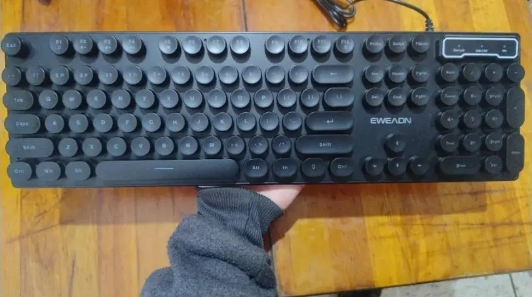 EWEADN Retro Round Keycap Mechanical Keyboard - photo 2