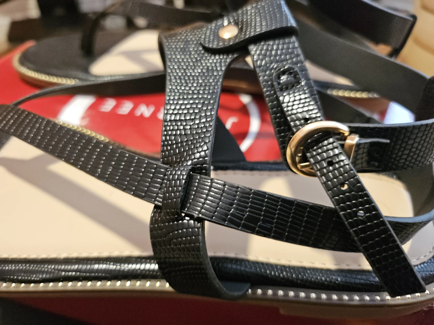 Journee Collection Black Faux Leather Strappy Sandals - photo 5