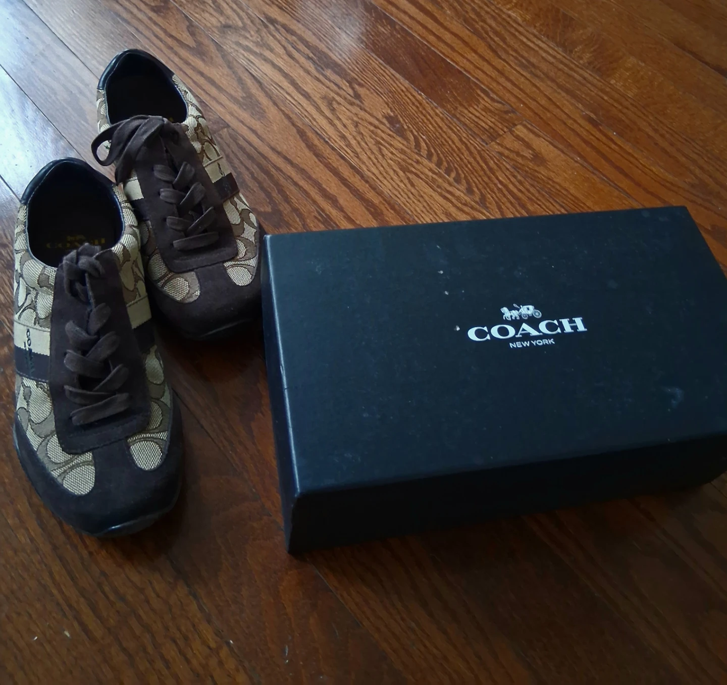 Coach "Odette" Lthr Sneakers - Saddle Brown - photo 3