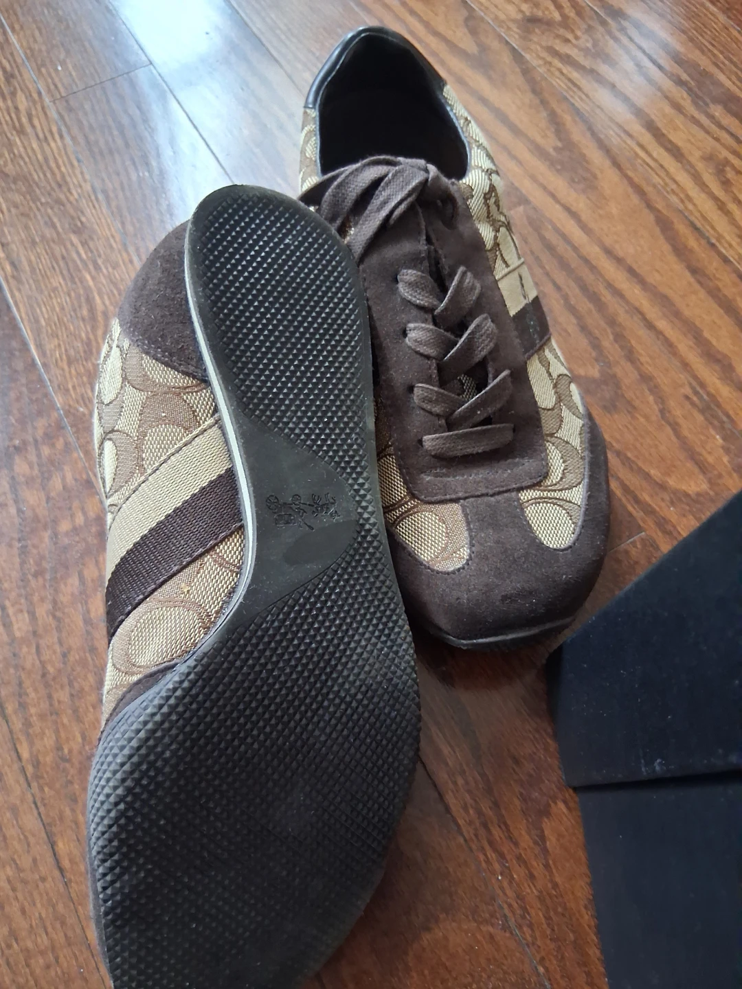 Coach "Odette" Lthr Sneakers - Saddle Brown - photo 4