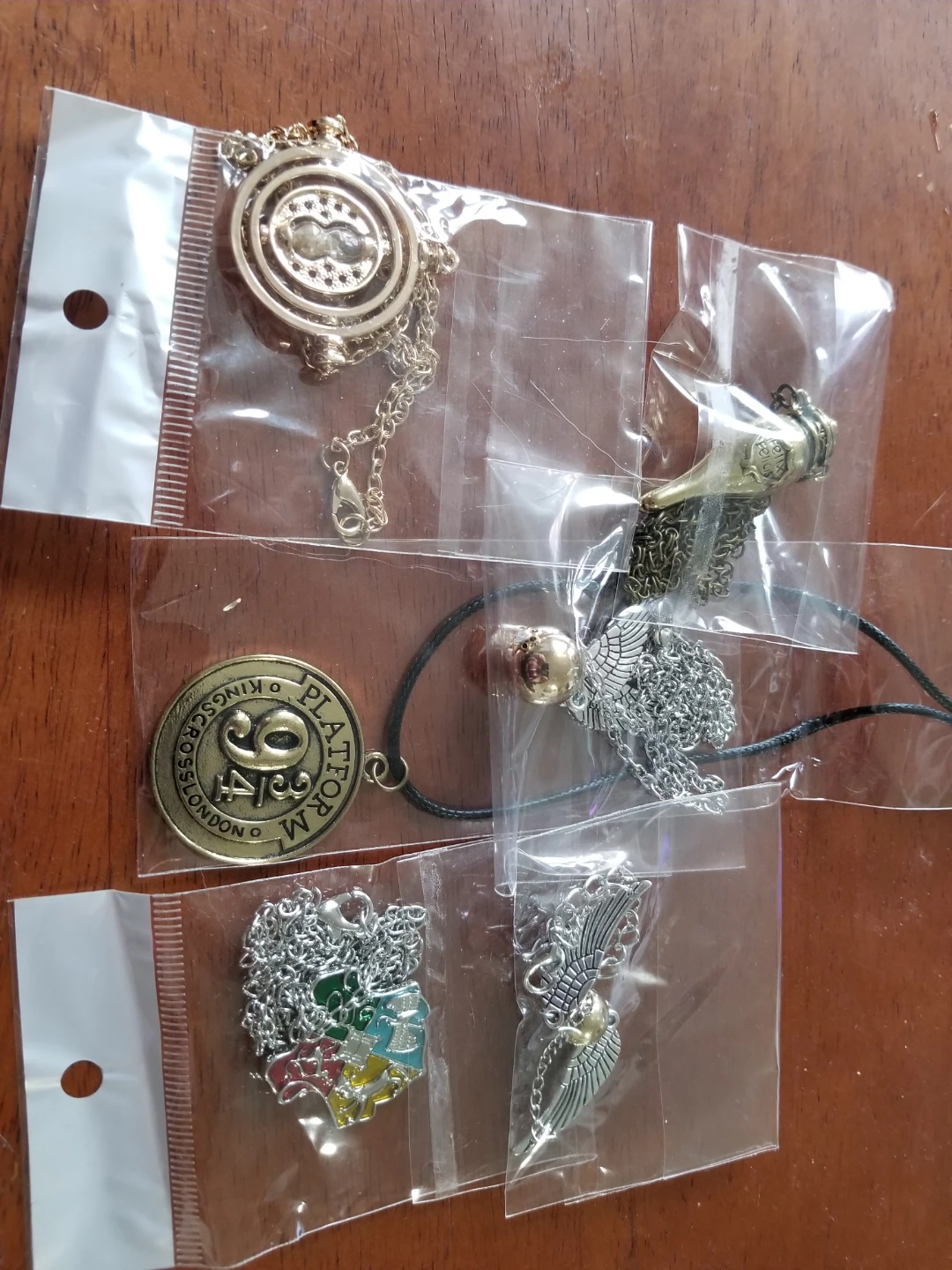 Harry Potter Themed Necklaces Set of 6