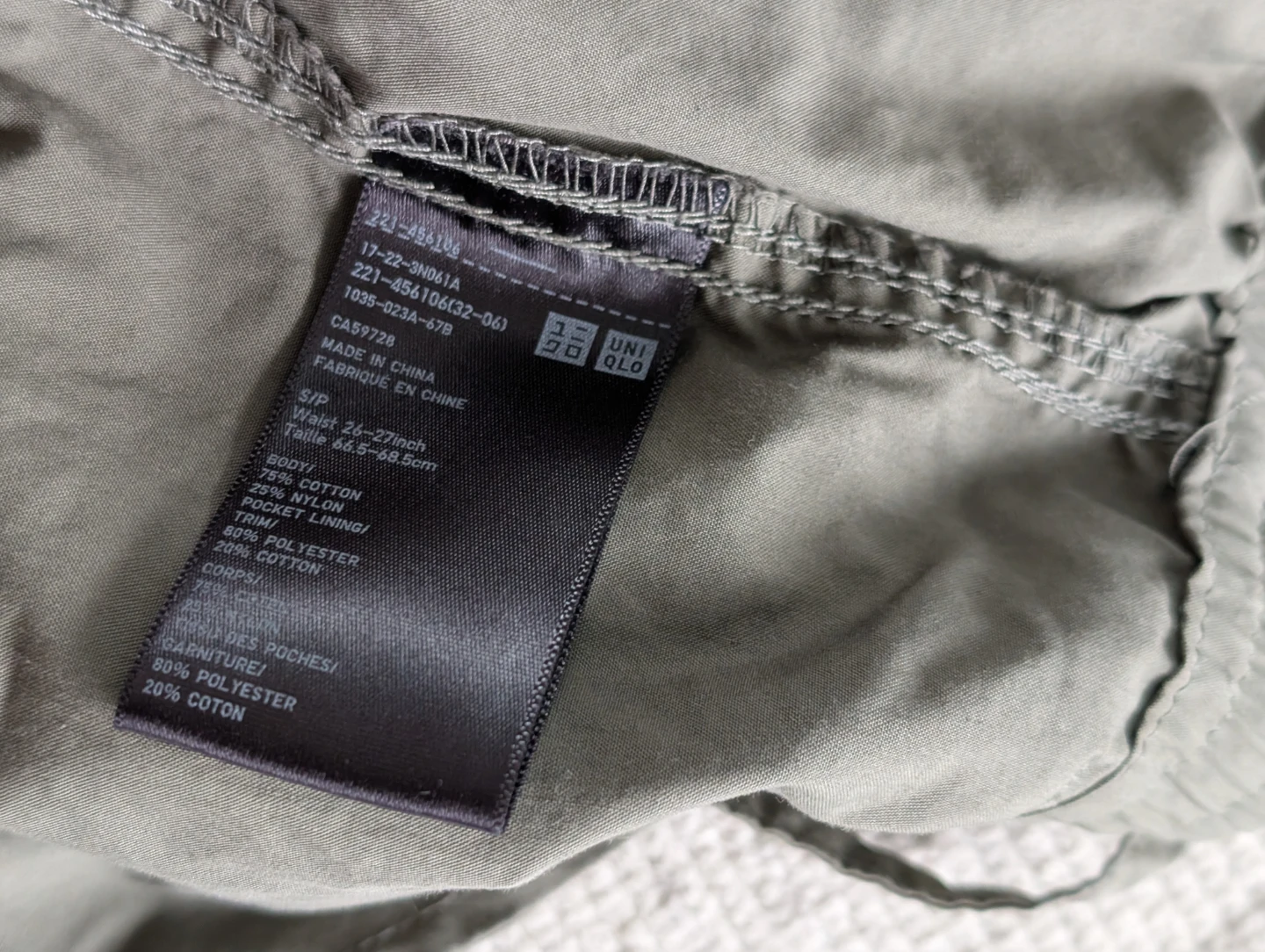 Uniqlo Cargo Pants - Olive Green - S/P - photo 5